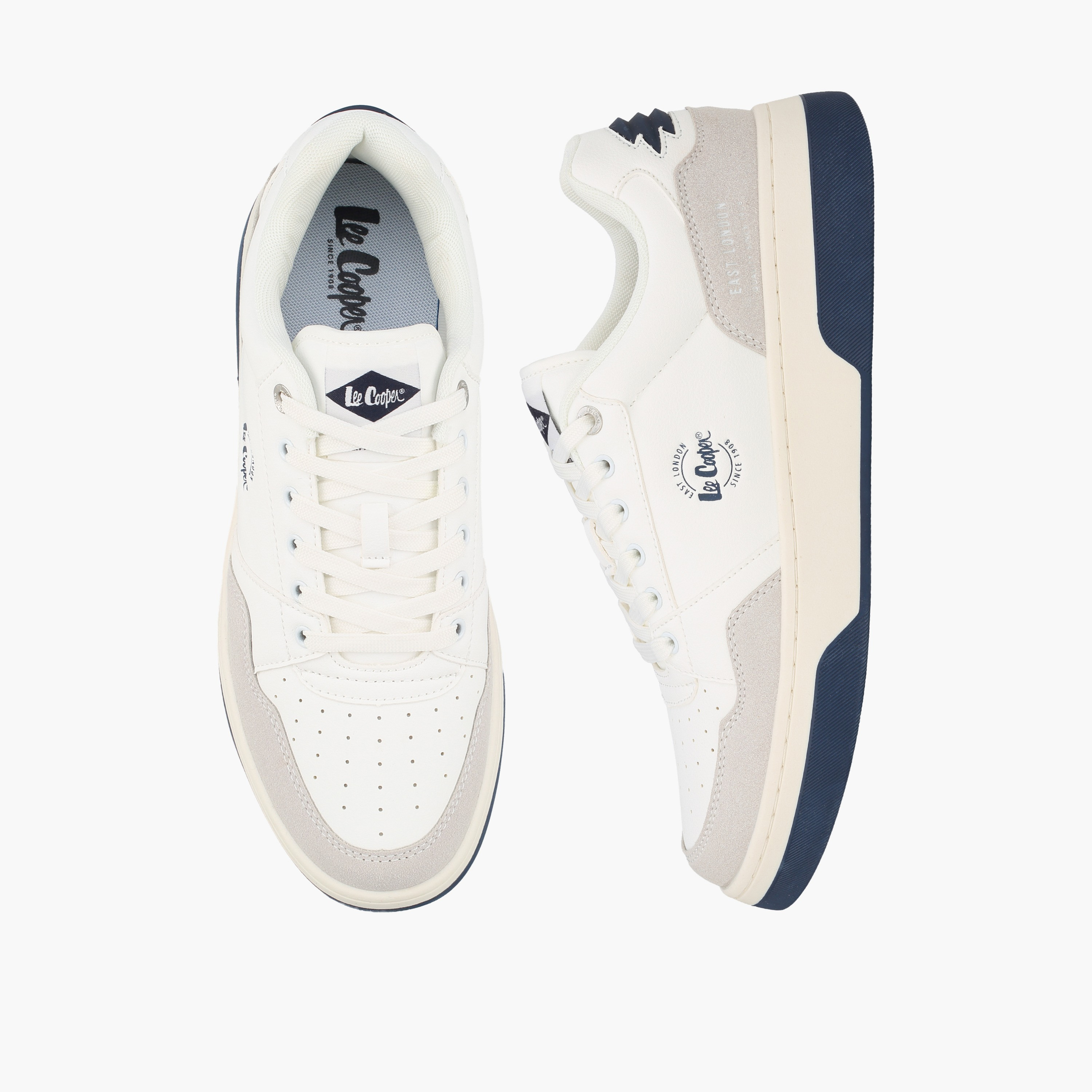 Lee Cooper Men Panelled Lace-Up Ankle Sneakers-men-shoes-sneakers-image-1