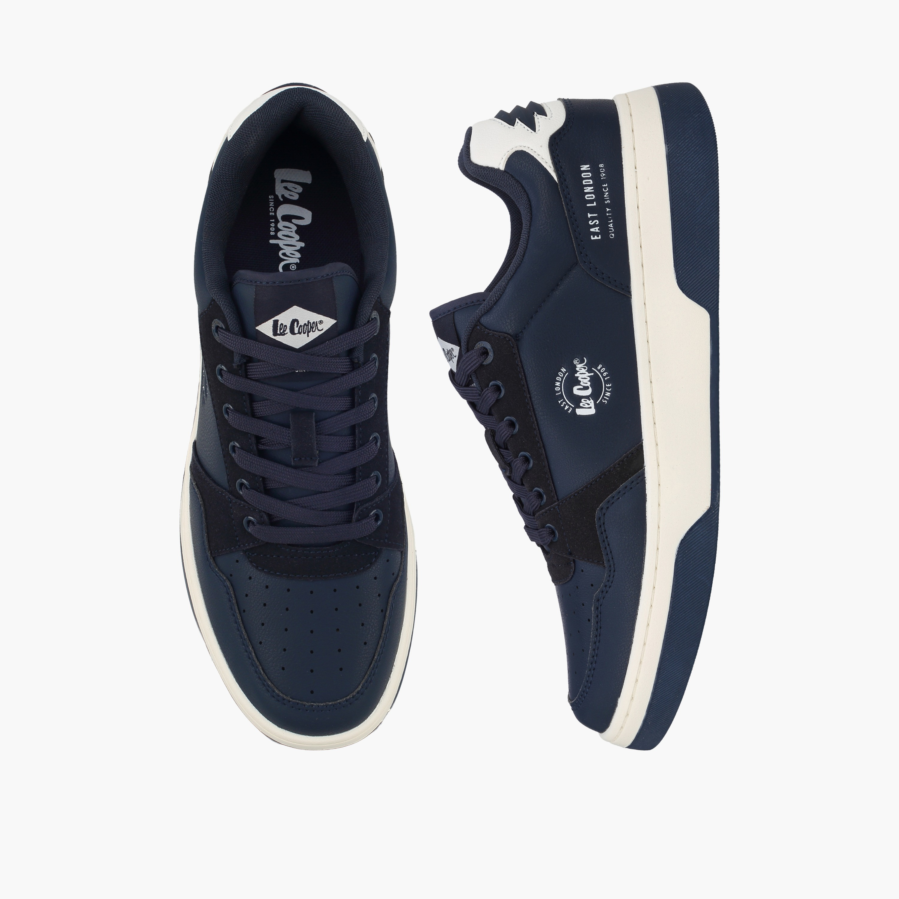 Lee Cooper Men Panelled Lace-Up Ankle Sneakers-men-shoes-sneakers-image-1