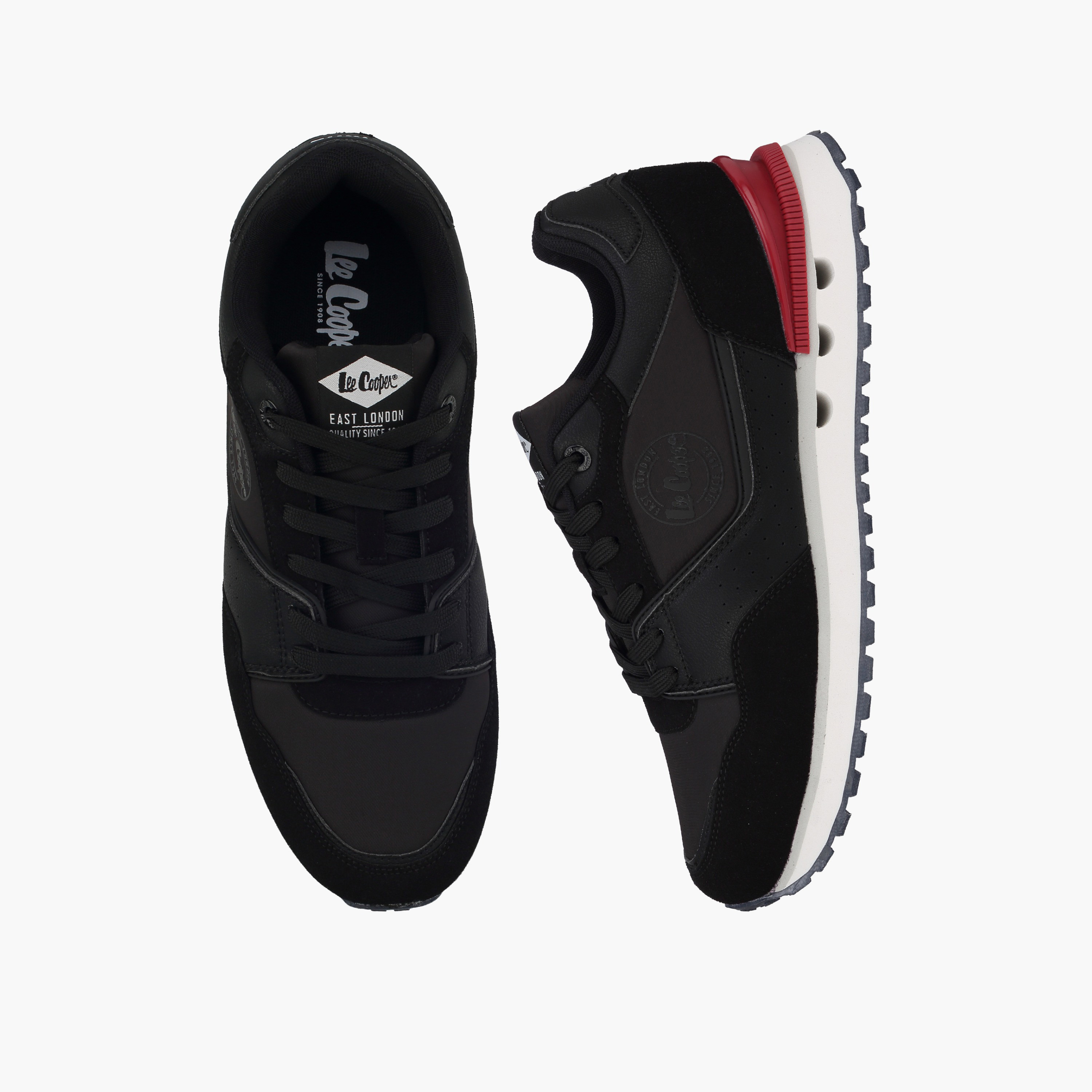 حذاء سنيكرز بقوالب ملونة وطول الكاحل ورباط إغلاق للرجال من لي كوبر-men-shoes-sneakers-image-1