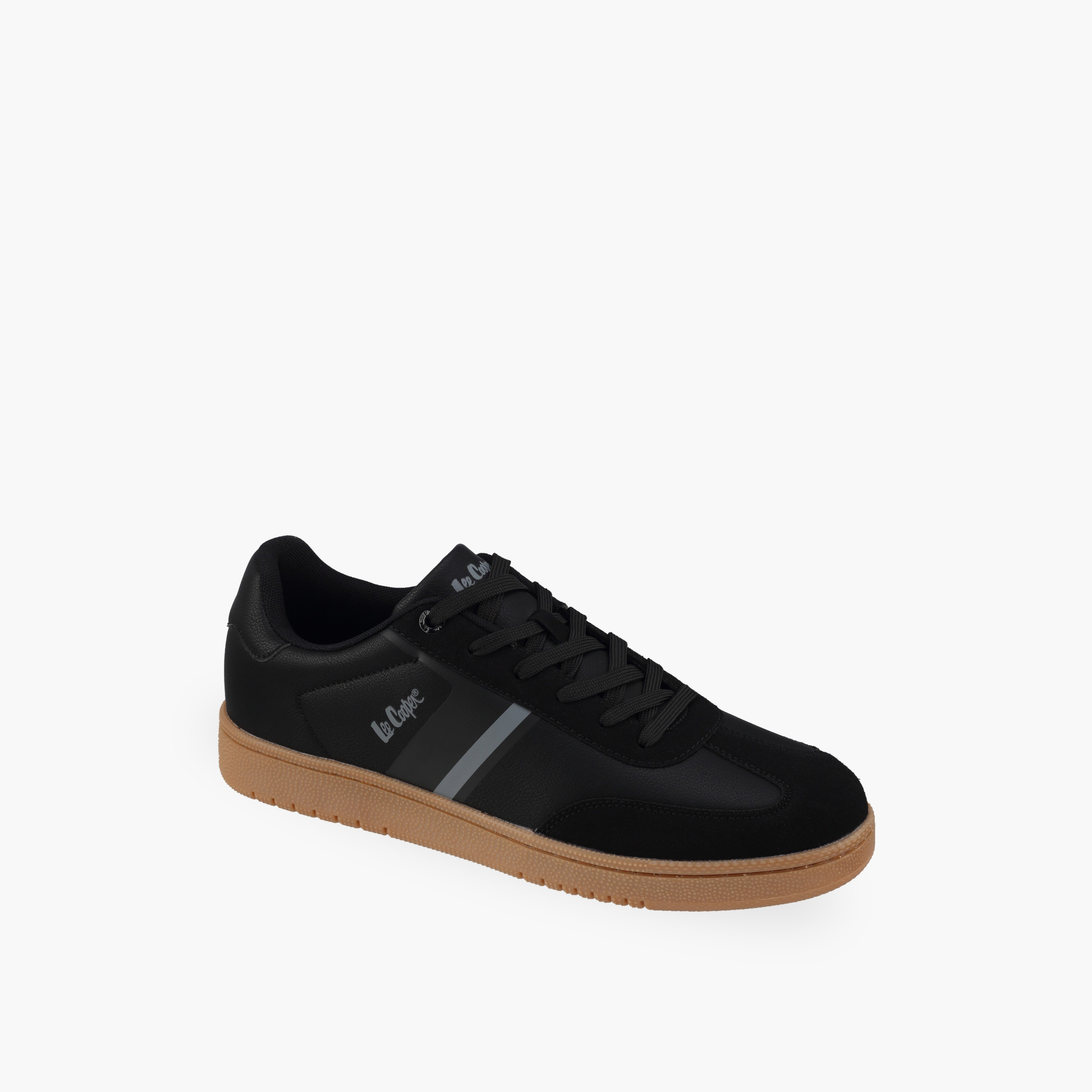 Lee Cooper Men Panelled Logo Lace-Up Sneakers-men-shoes-sneakers-image-2