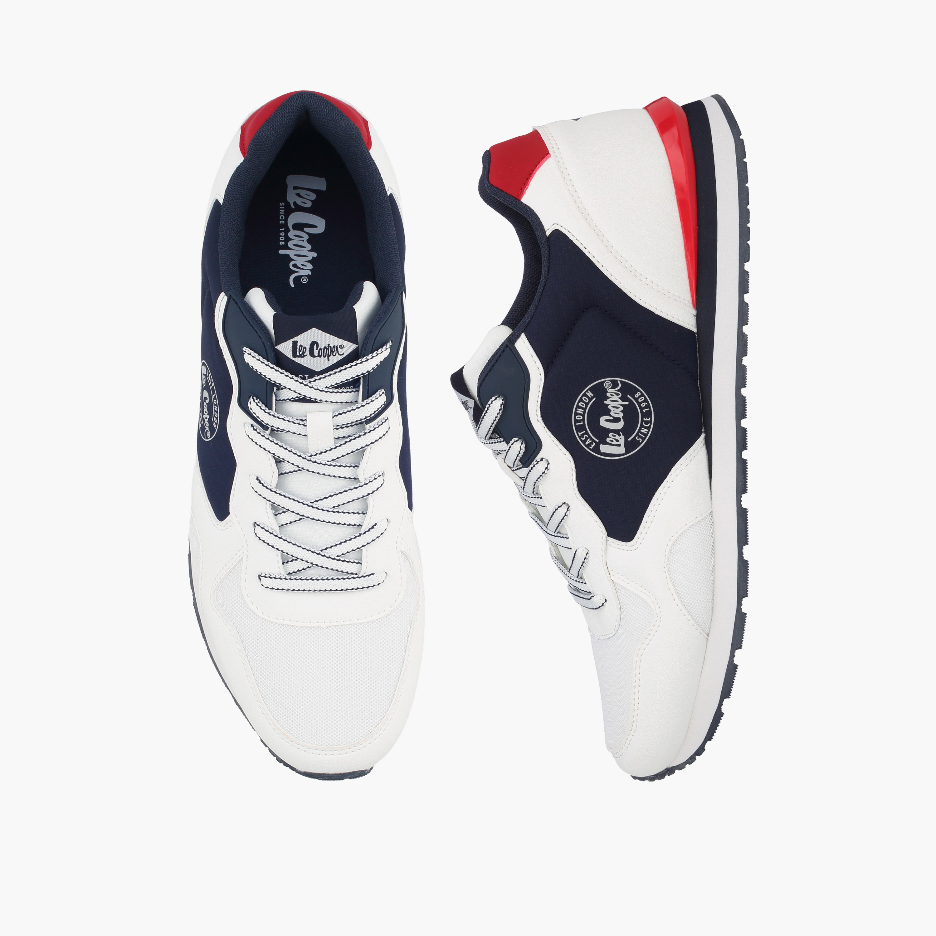 حذاء سنيكرز برباط إغلاق وطبعات شعار للرجال لي كوبر-men-shoes-sneakers-image-1
