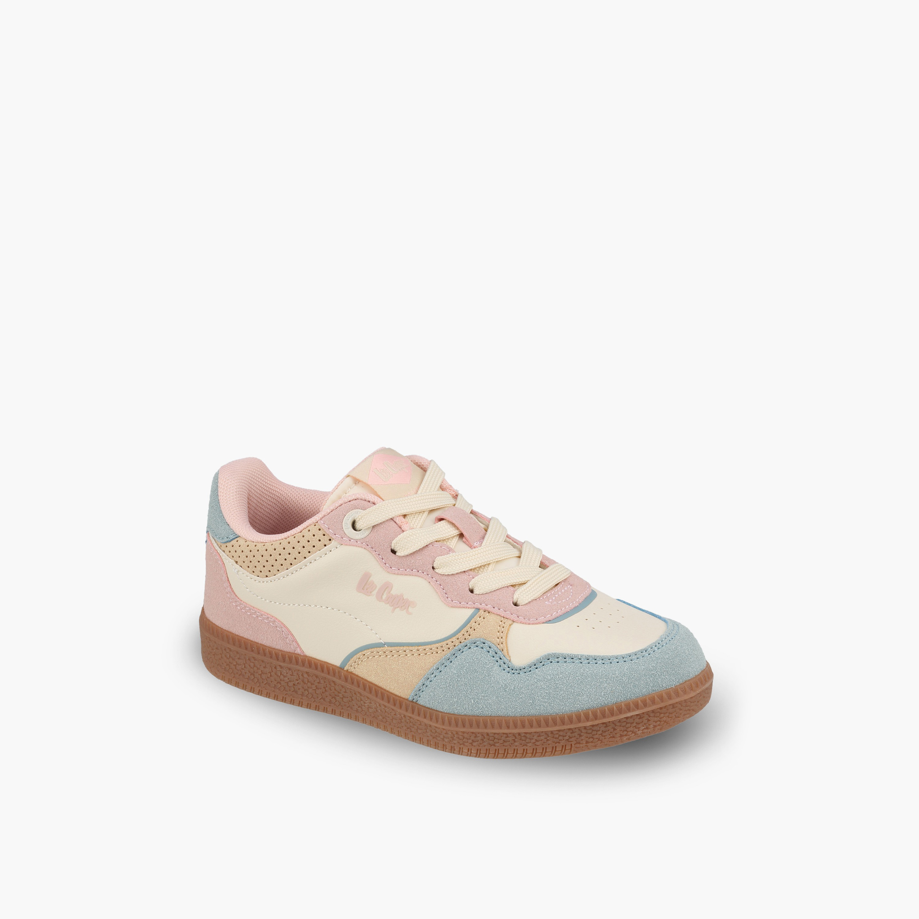 Lee Cooper Girls Panelled Lace-Up Ankle Sneakers-girls-shoes-sneakers-image-2