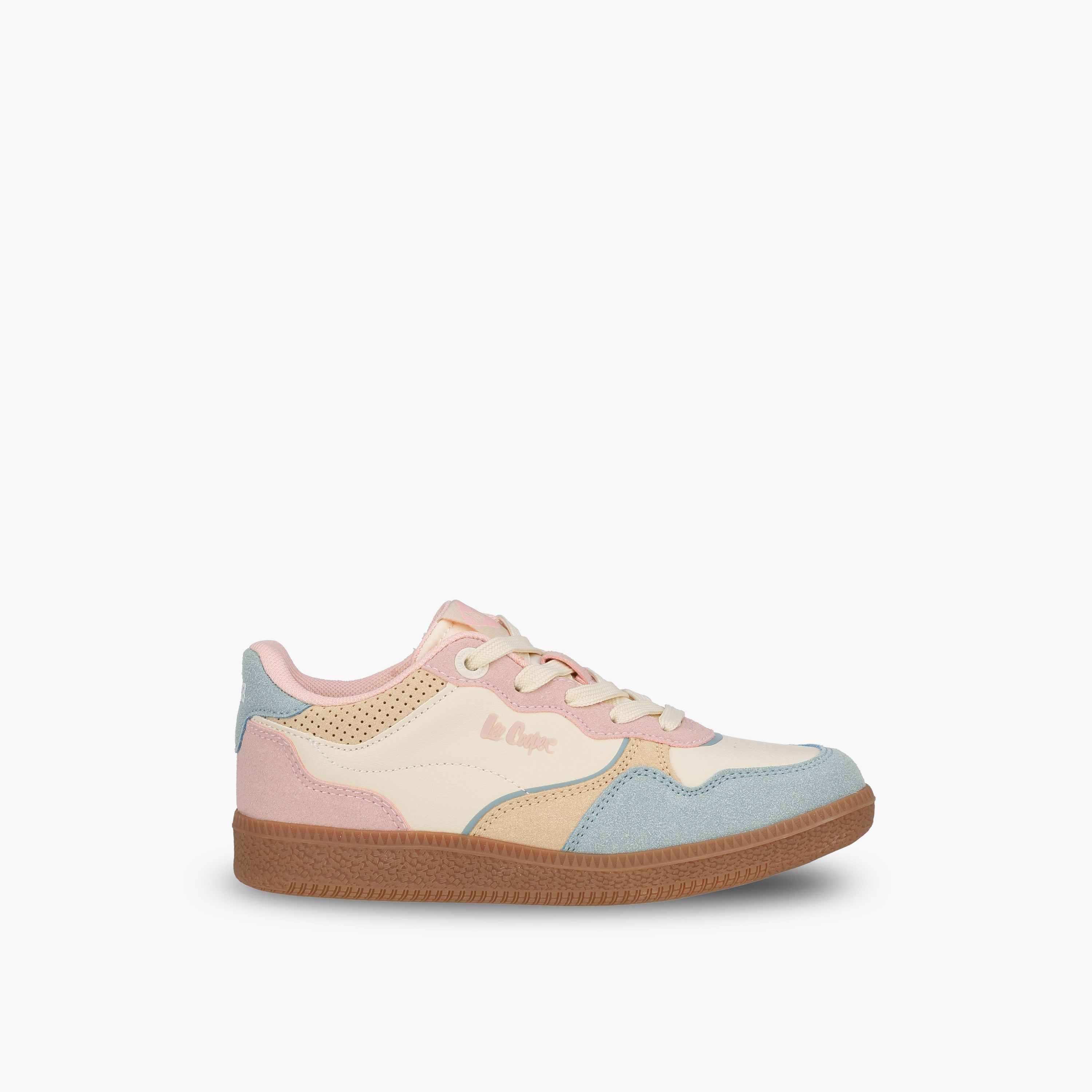 Lee Cooper Girls Panelled Lace-Up Ankle Sneakers-girls-shoes-sneakers-image-3