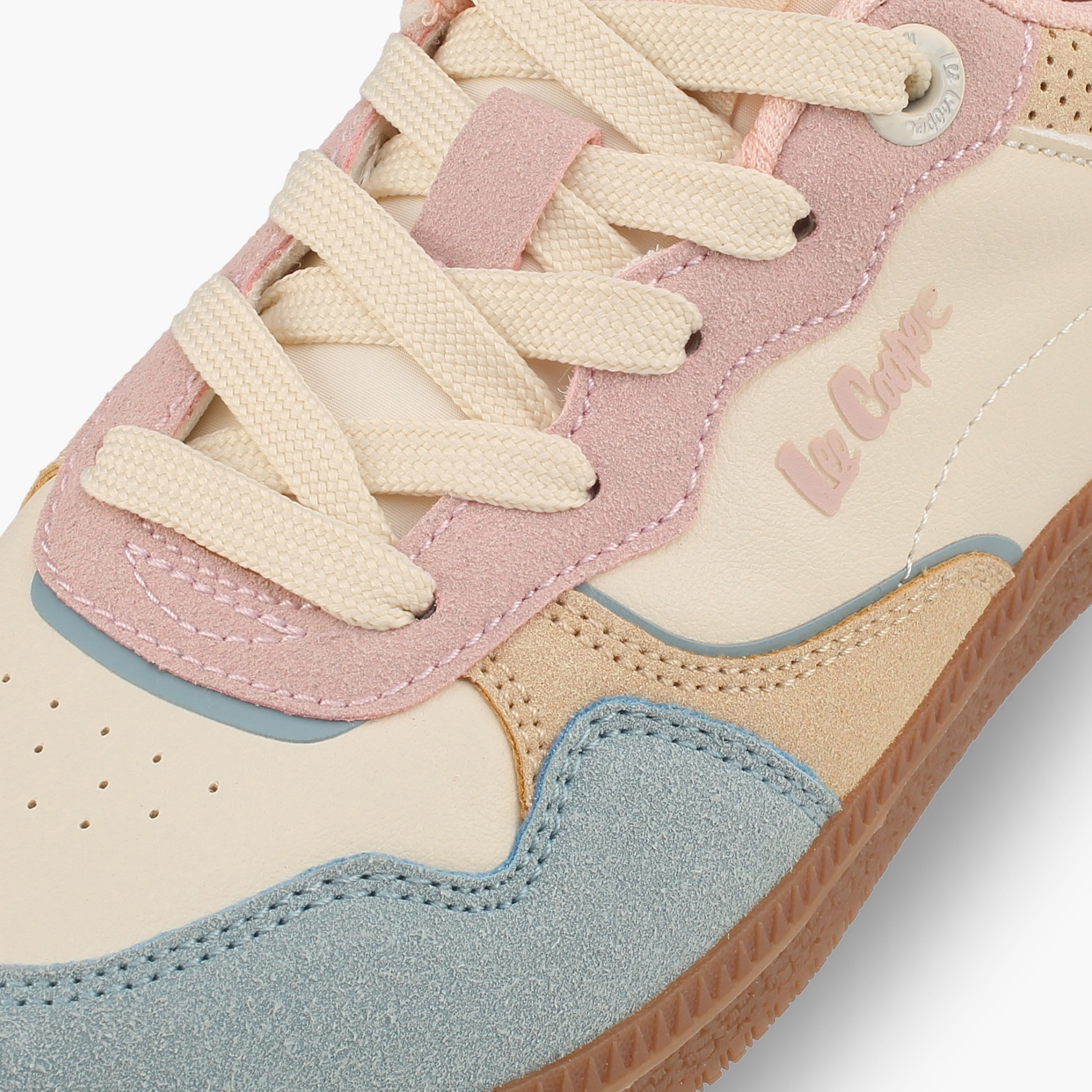 Lee Cooper Girls Panelled Lace-Up Ankle Sneakers-girls-shoes-sneakers-image-4