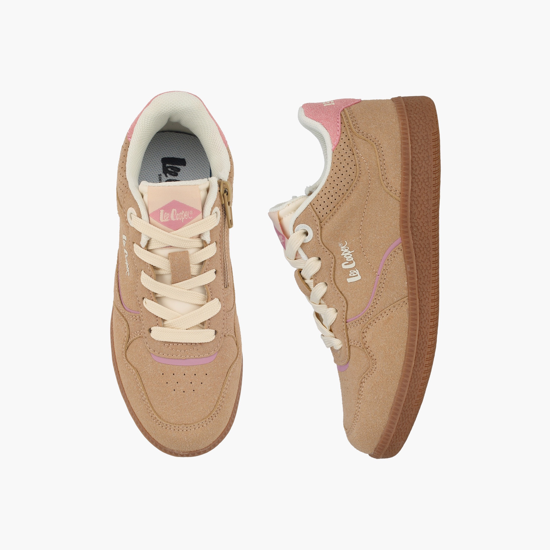 Lee Cooper Girls Panelled Lace-Up Ankle Sneakers-girls-shoes-sneakers-image-1
