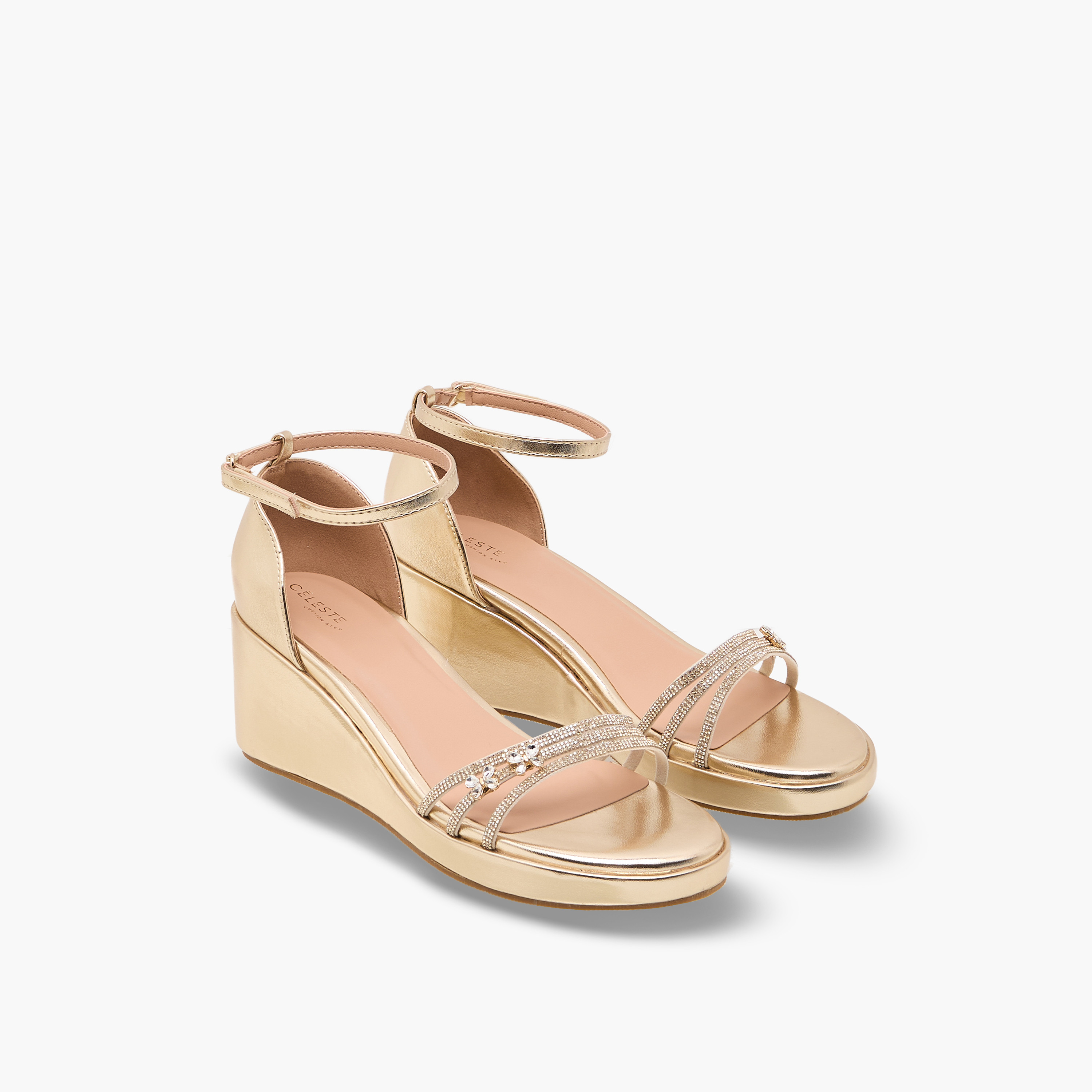 صندل مزين بكعب ويدج للبنات من سيليست-girls-shoes-sandals-image-1