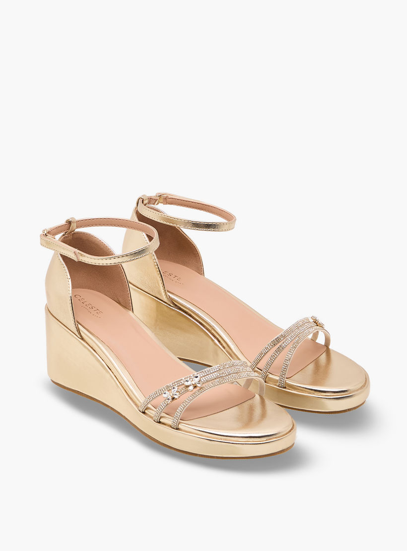 صندل مزين بكعب ويدج للبنات من سيليست-girls-shoes-sandals-image-1