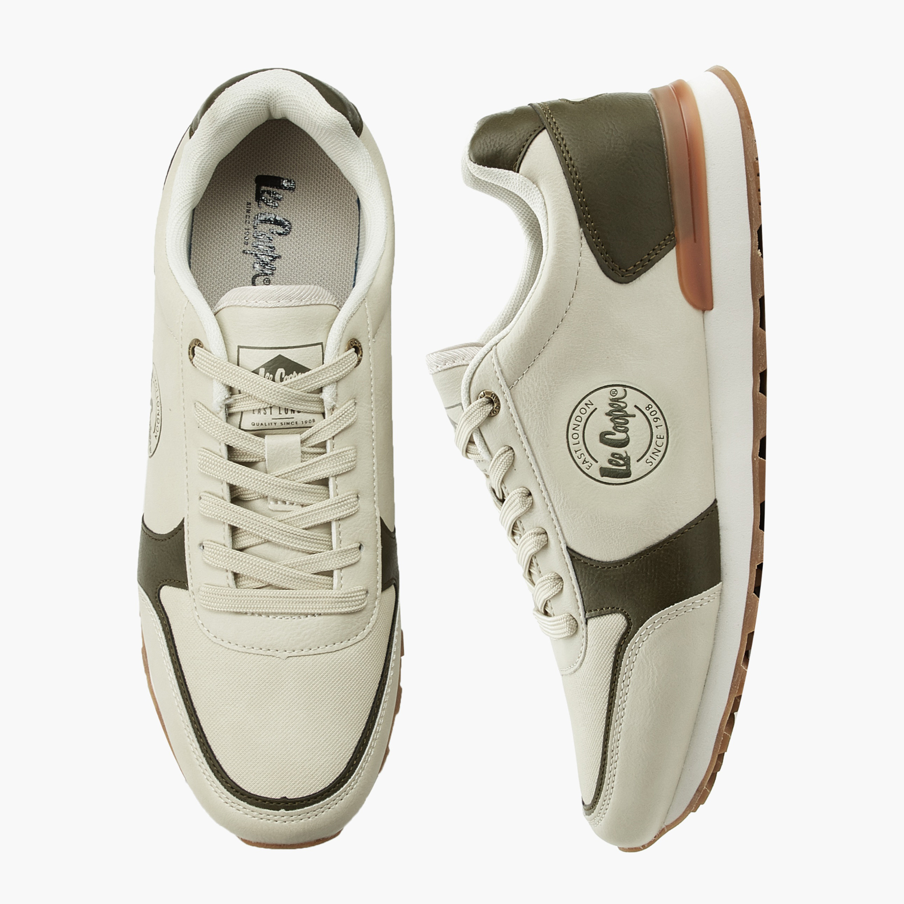 Lee Cooper Men Panelled Lace-Up Ankle Sneakers-men-shoes-sneakers-image-1