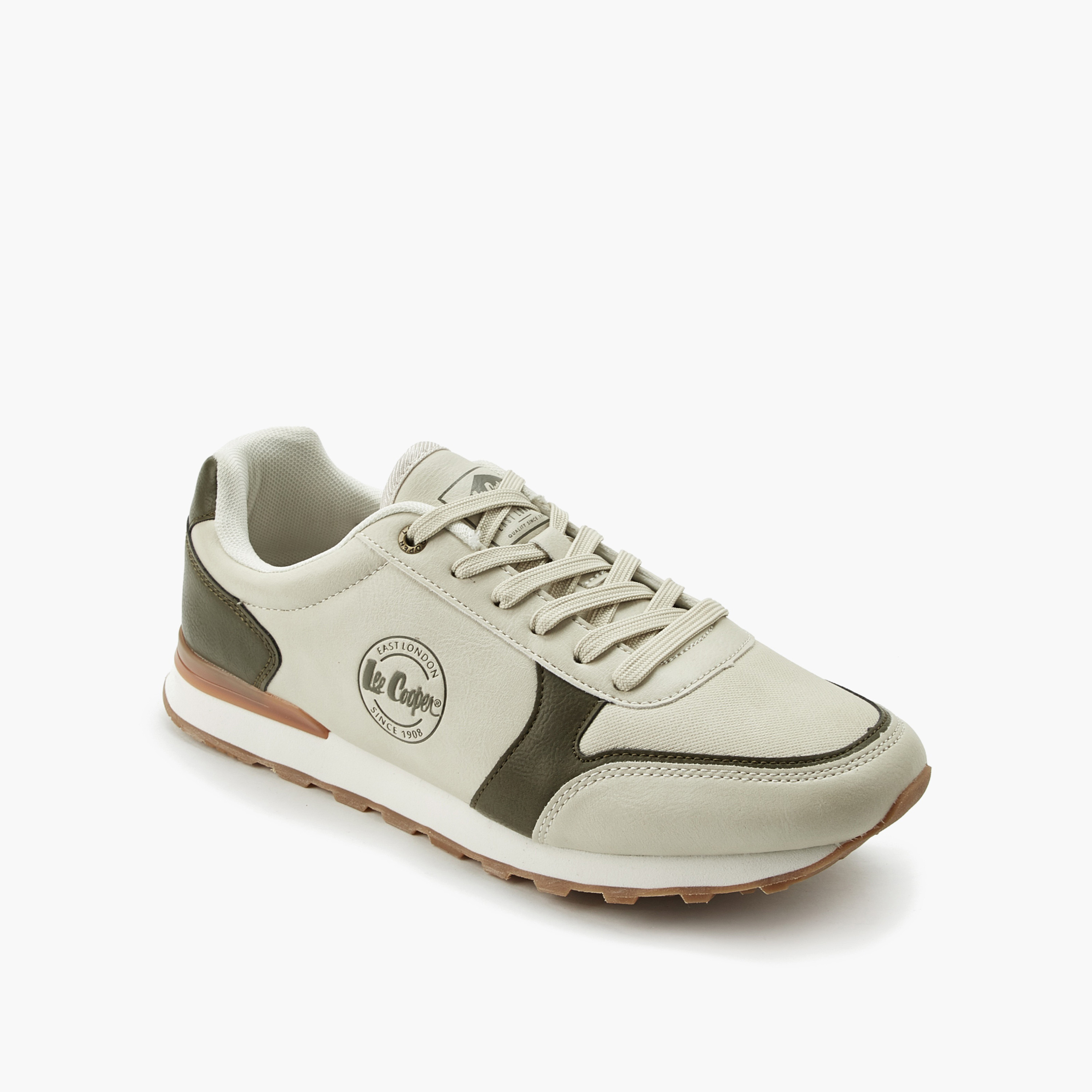 Lee Cooper Men Panelled Lace-Up Ankle Sneakers-men-shoes-sneakers-image-2