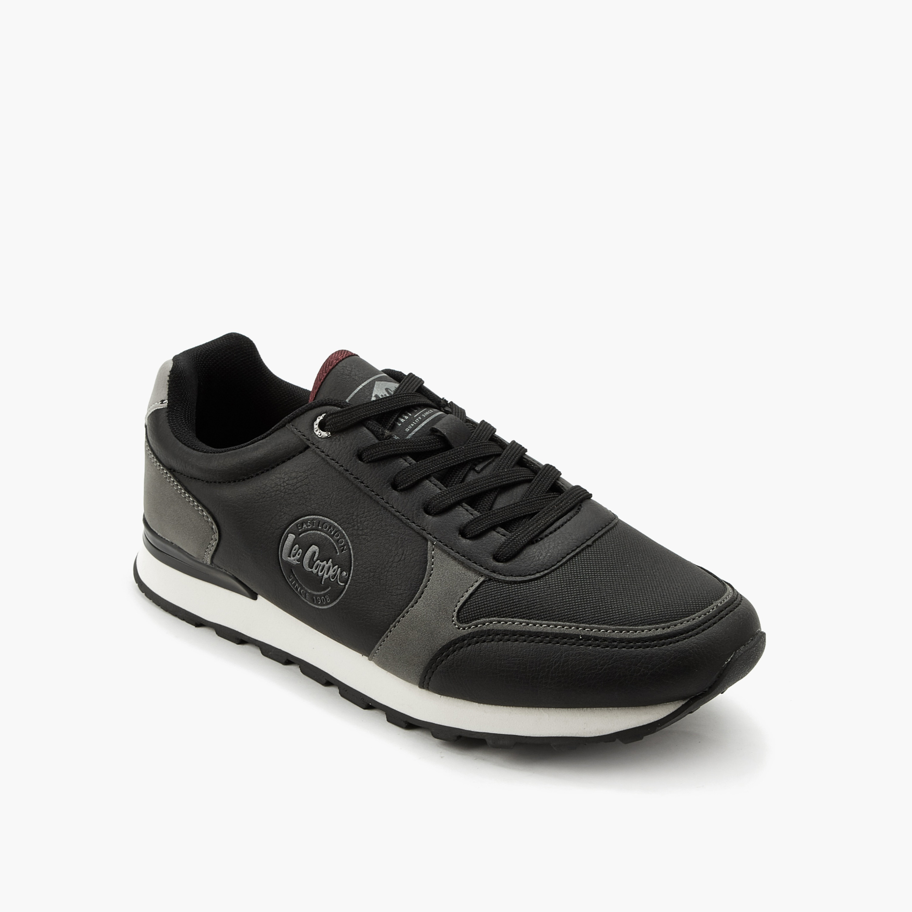Lee Cooper Men Panelled Lace-Up Ankle Sneakers-men-shoes-sneakers-image-2