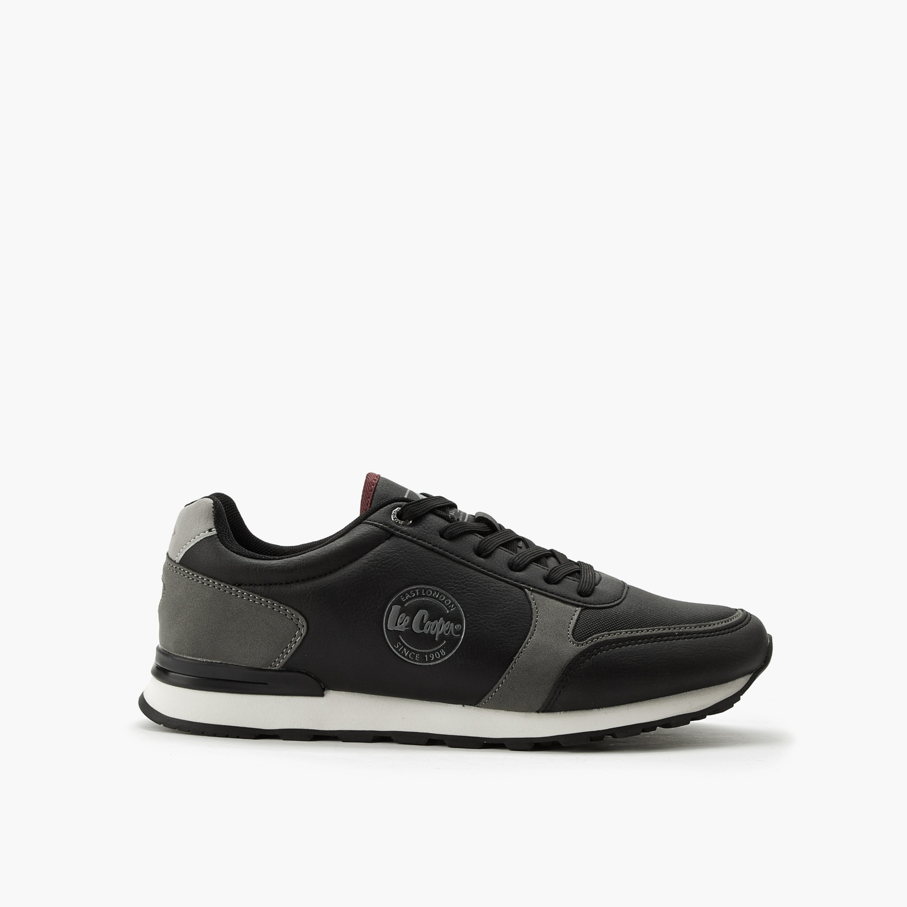 Lee Cooper Men Panelled Lace-Up Ankle Sneakers-men-shoes-sneakers-image-3
