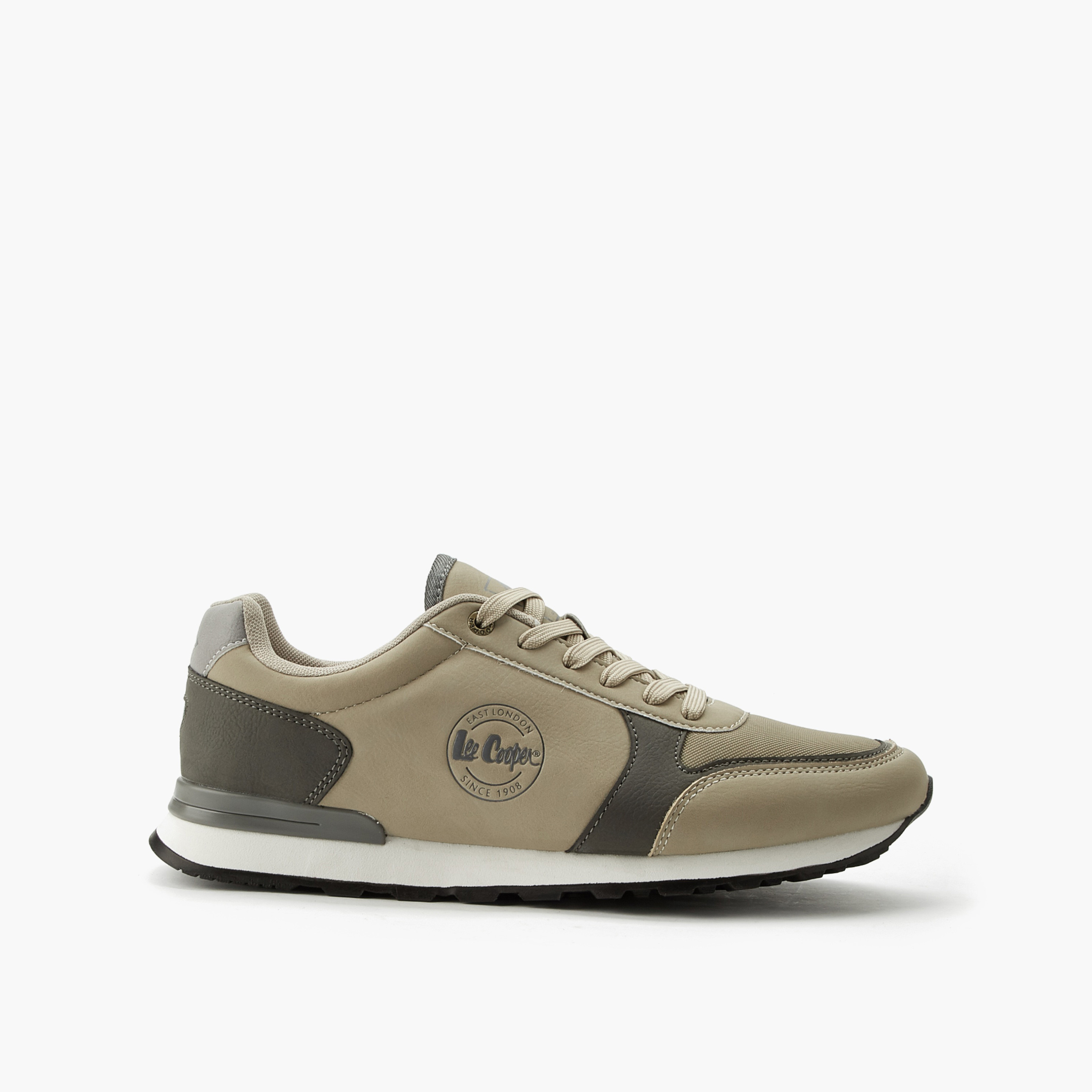 Lee Cooper Men Panelled Lace-Up Ankle Sneakers-men-shoes-sneakers-image-3