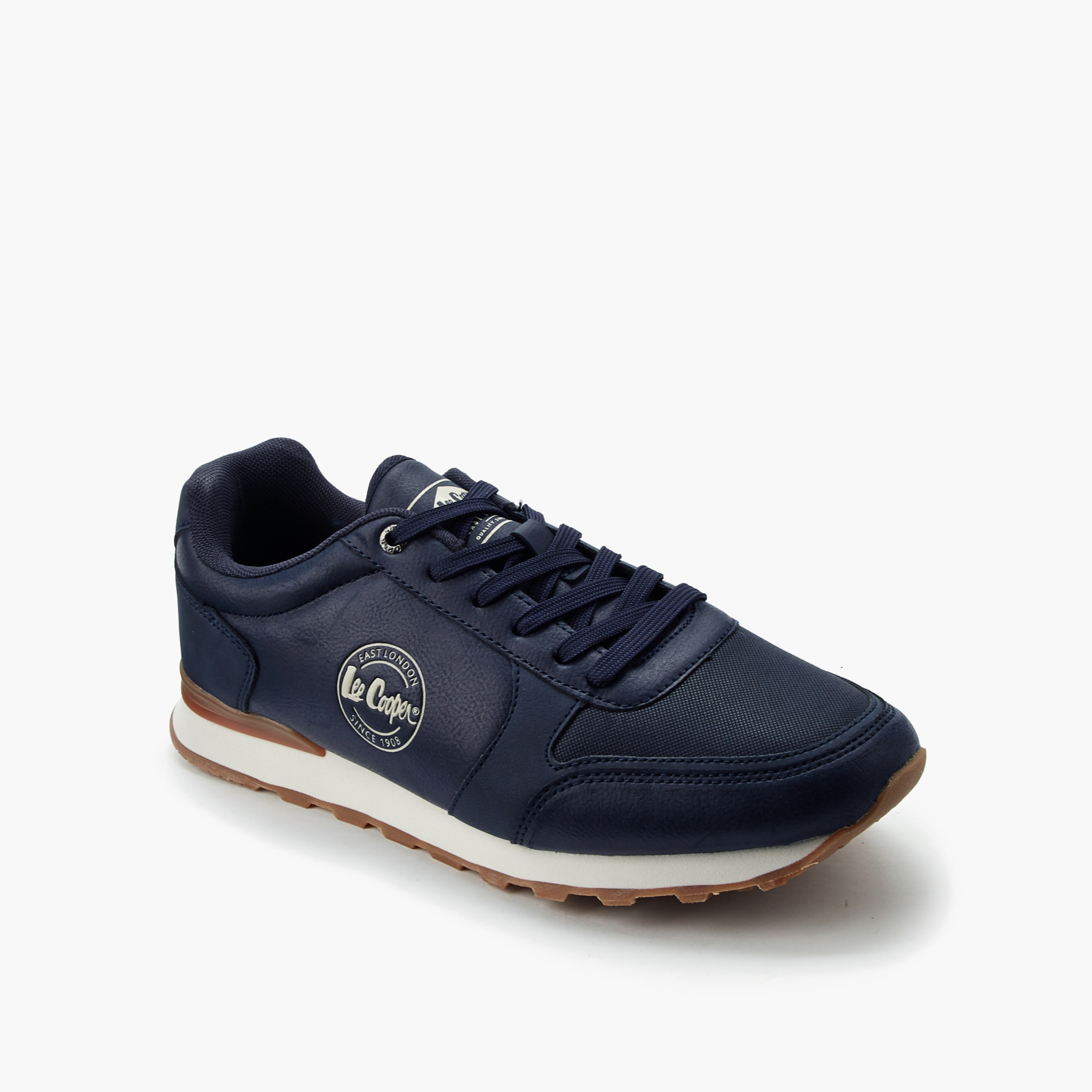 Lee Cooper Men Panelled Lace-Up Ankle Sneakers-men-shoes-sneakers-image-2