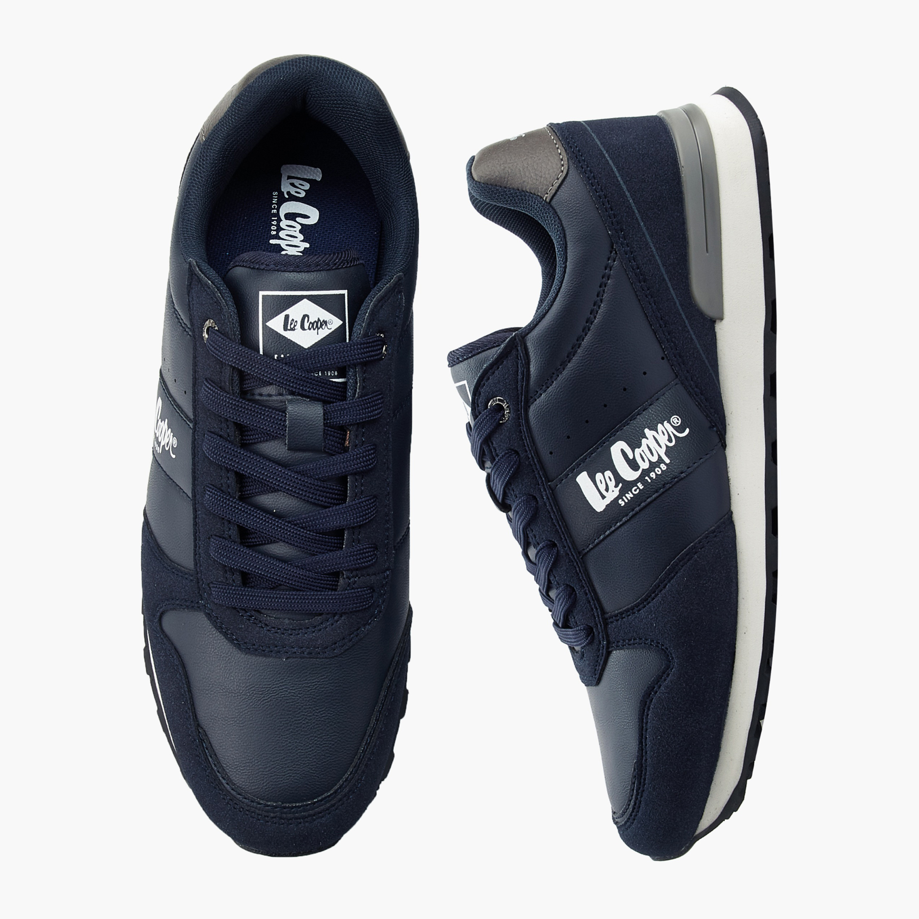 Lee Cooper Men Panelled Lace-Up Ankle Shoes-men-shoes-sneakers-image-1