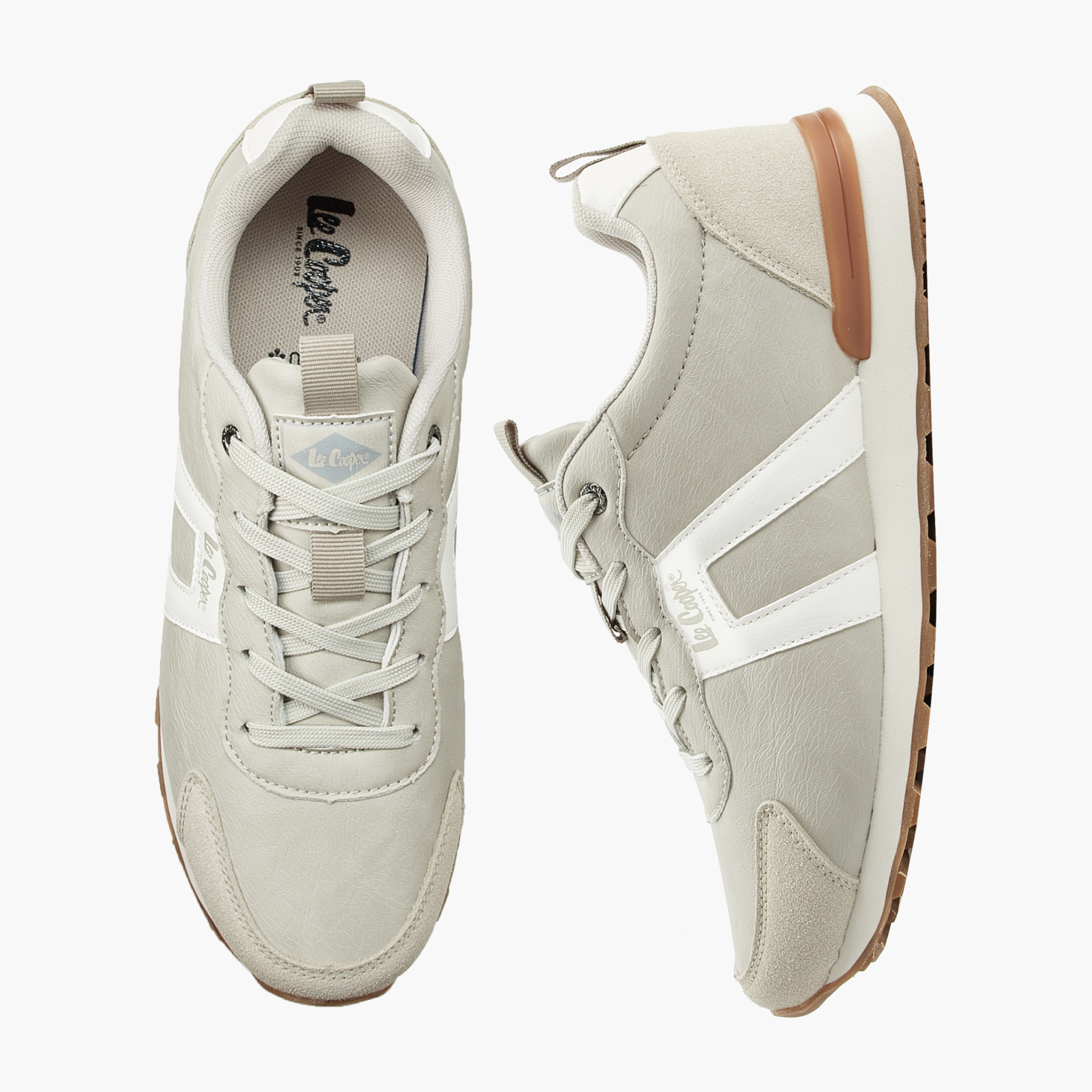 Lee Cooper Men Panelled Lace-Up Ankle Sneakers-men-shoes-sneakers-image-1