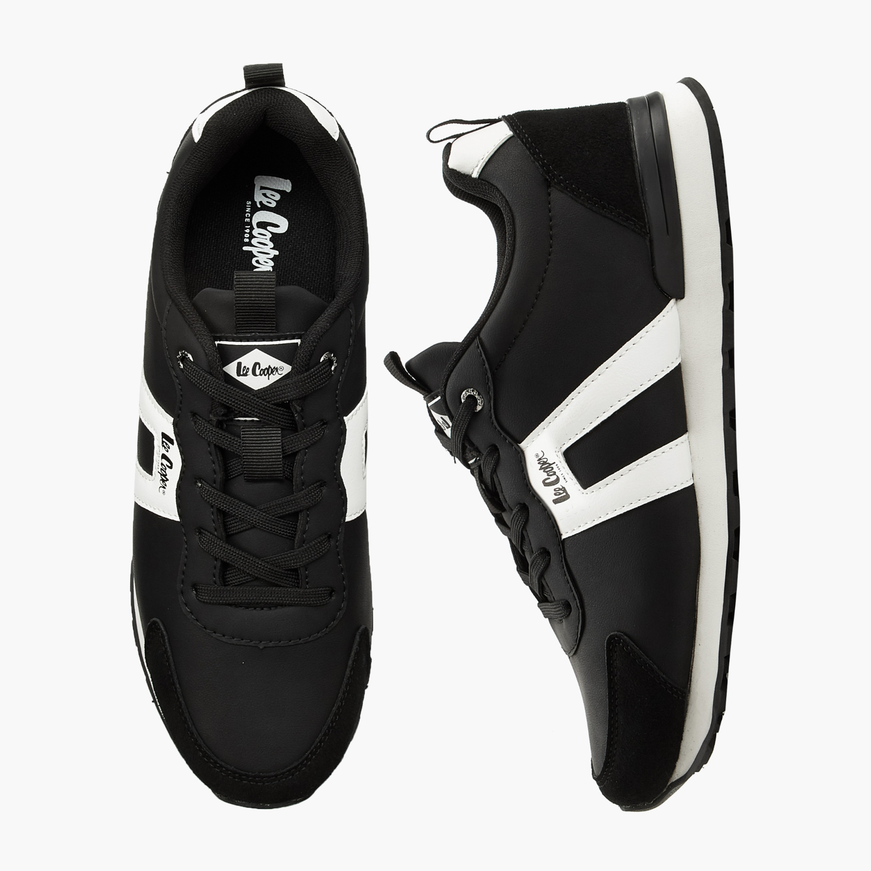 Lee Cooper Men Panelled Lace-Up Ankle Sneakers-men-shoes-sneakers-image-1