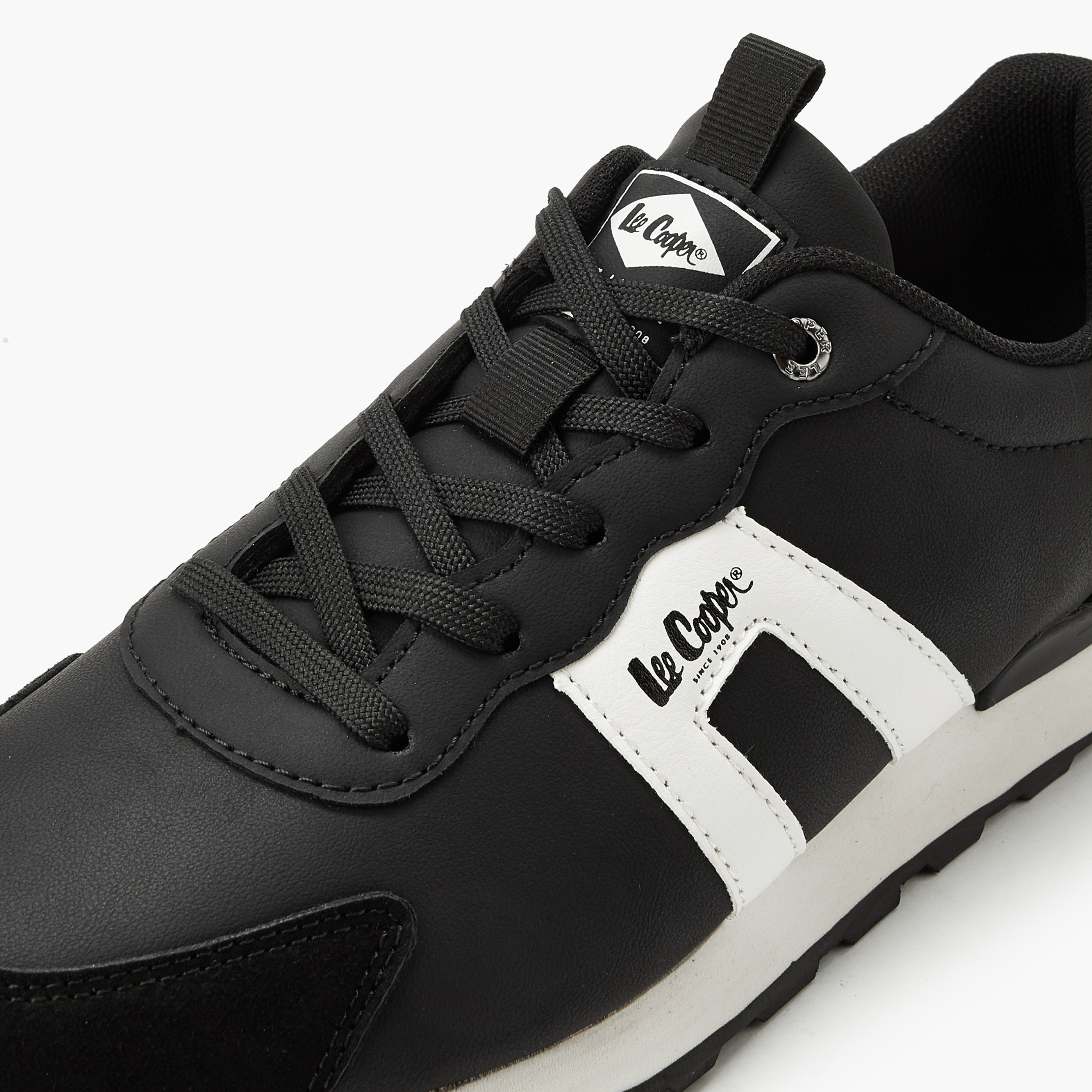 Lee Cooper Men Panelled Lace-Up Ankle Sneakers-men-shoes-sneakers-image-4