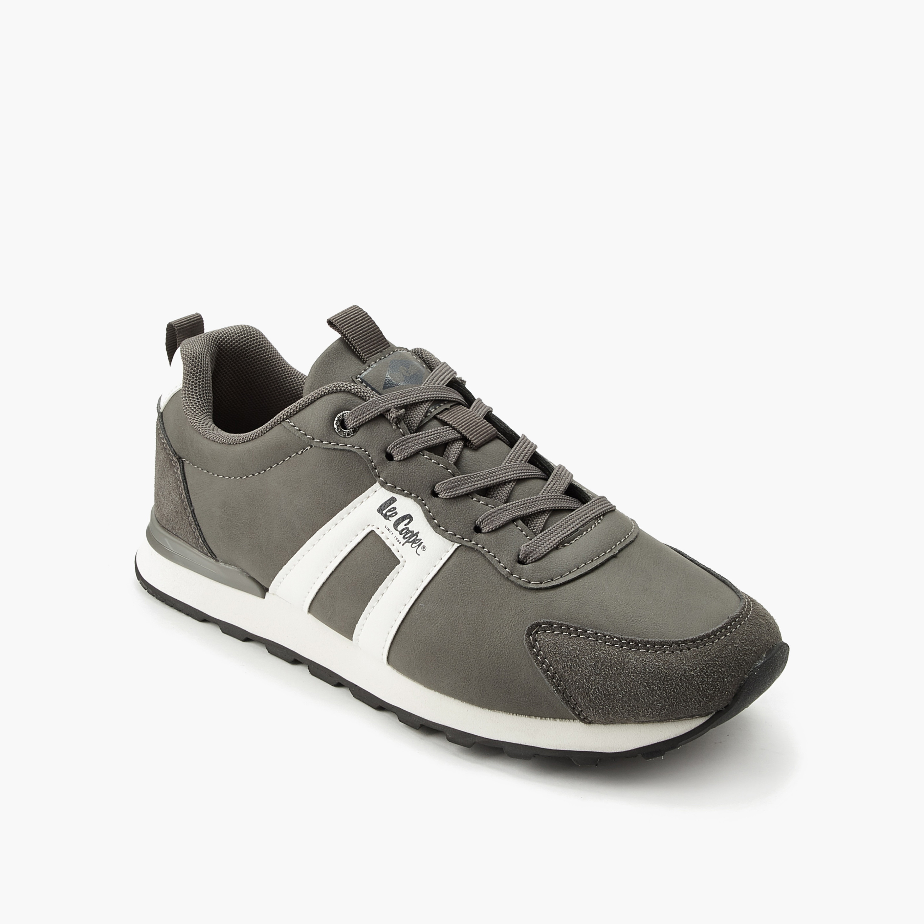 Lee Cooper Men Panelled Lace-Up Ankle Sneakers-men-shoes-sneakers-image-2