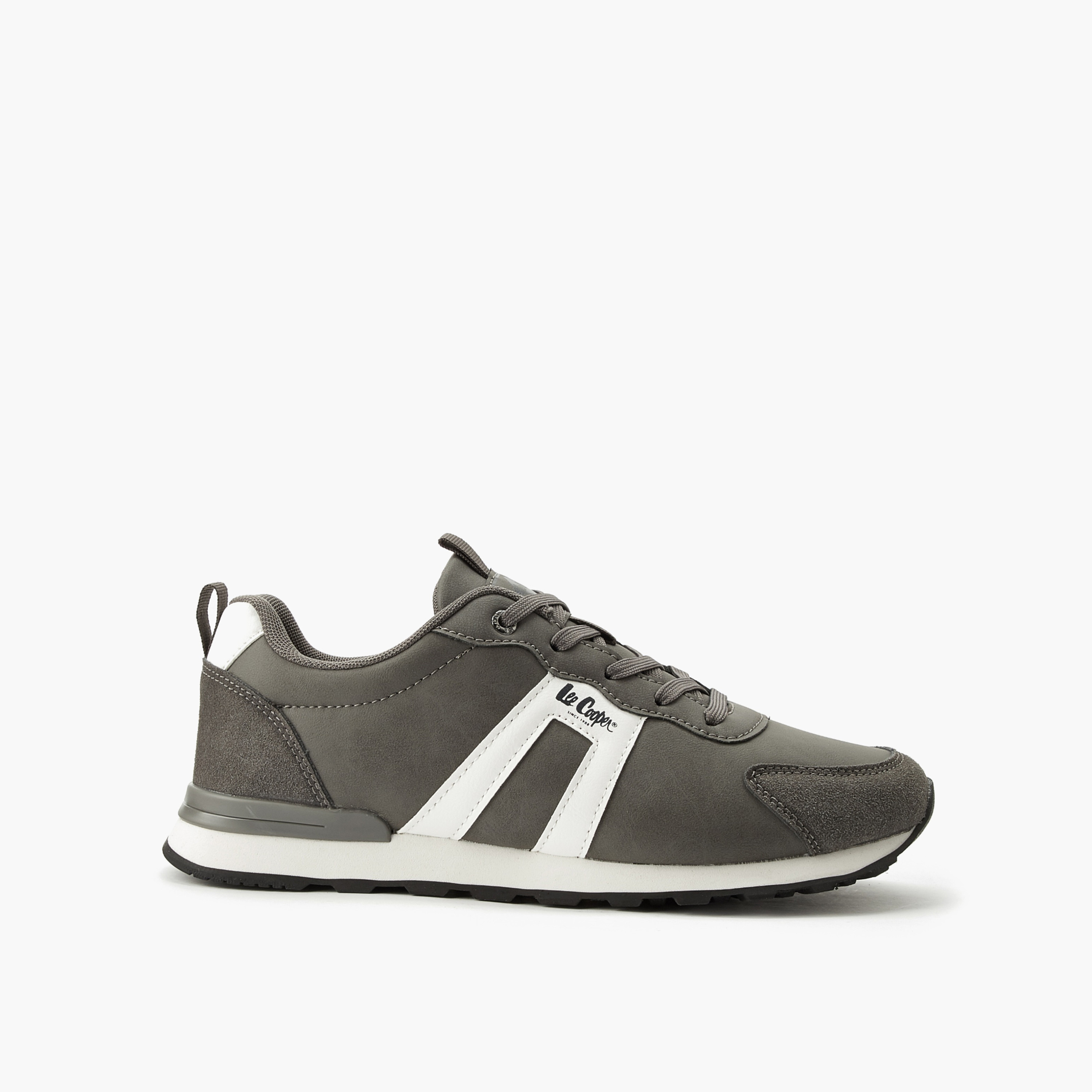 Lee Cooper Men Panelled Lace-Up Ankle Sneakers-men-shoes-sneakers-image-3