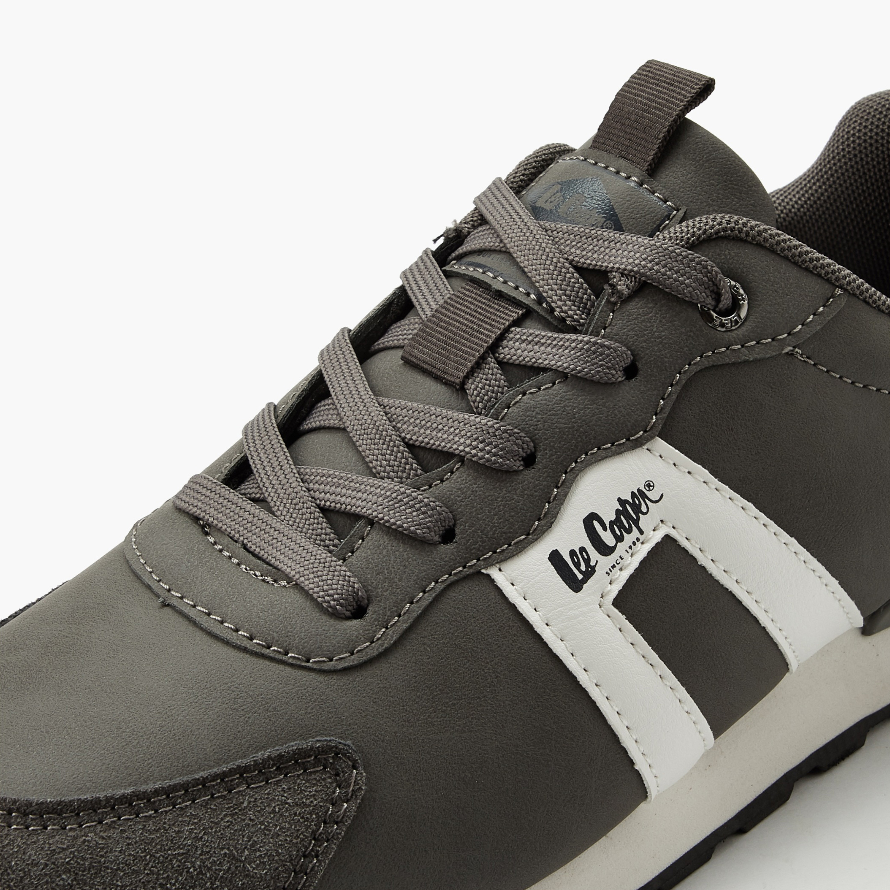 Lee Cooper Men Panelled Lace-Up Ankle Sneakers-men-shoes-sneakers-image-4