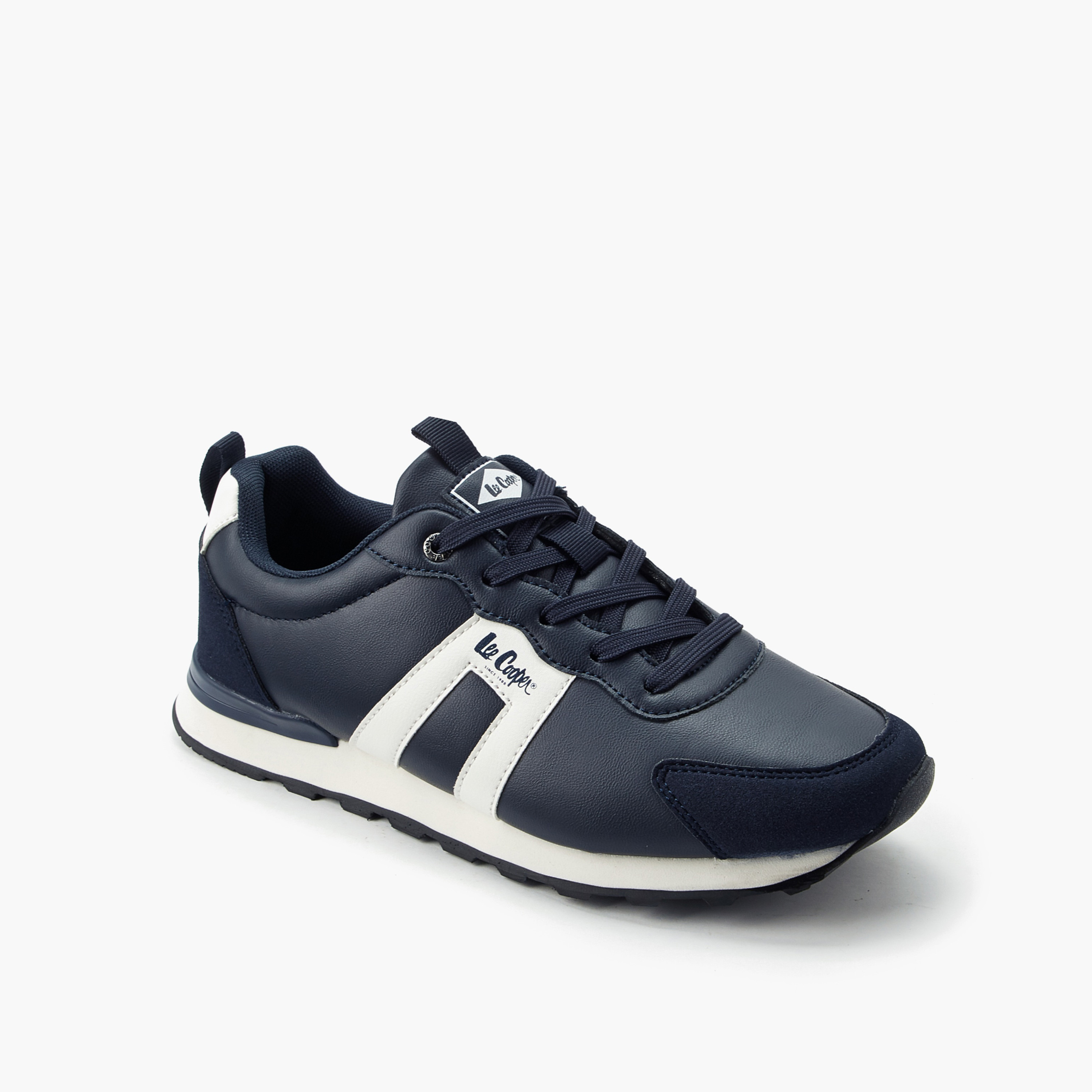Lee Cooper Men Panelled Lace-Up Ankle Sneakers-men-shoes-sneakers-image-2