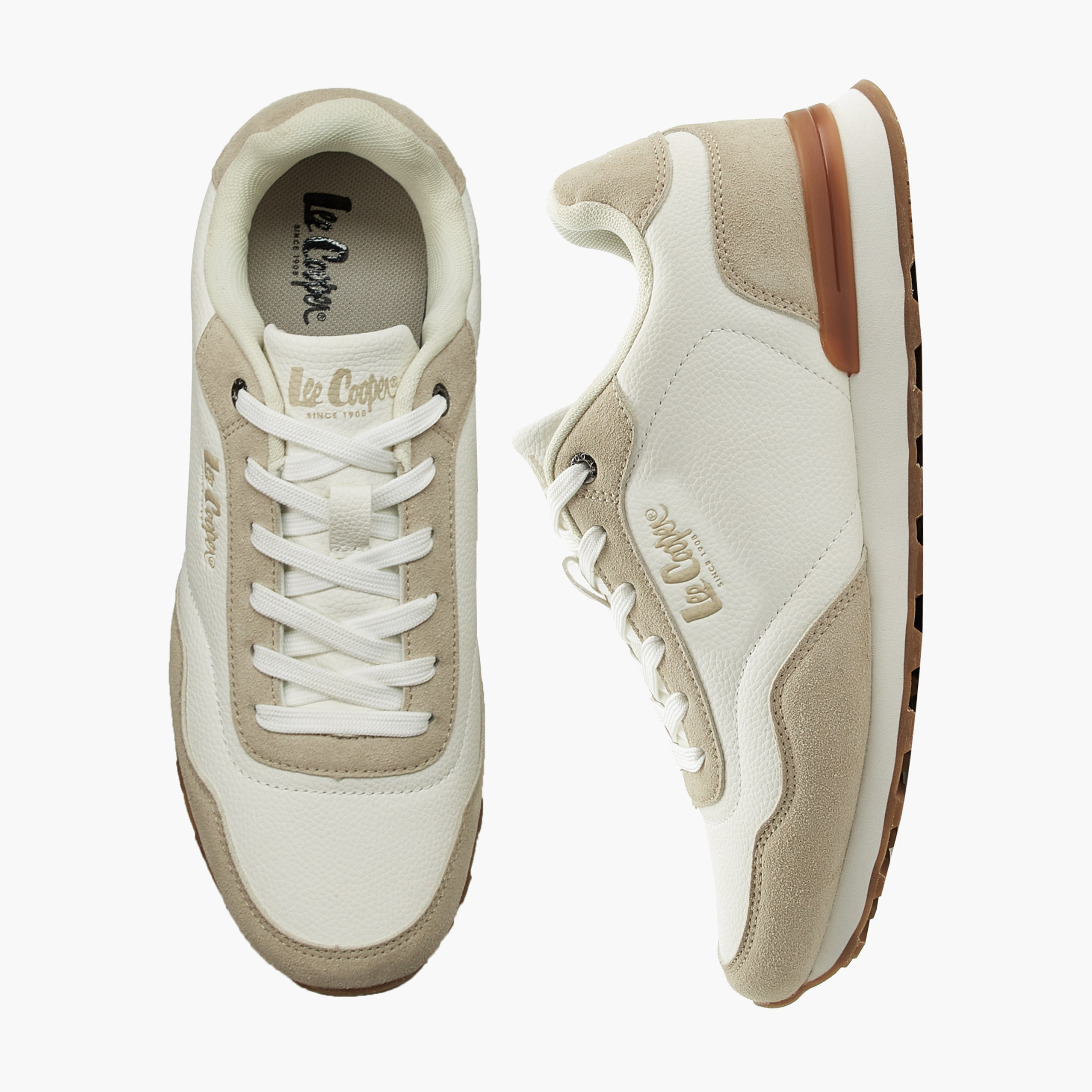 Lee Cooper Men Panelled Lace-Up Ankle Sneakers-men-shoes-sneakers-image-1