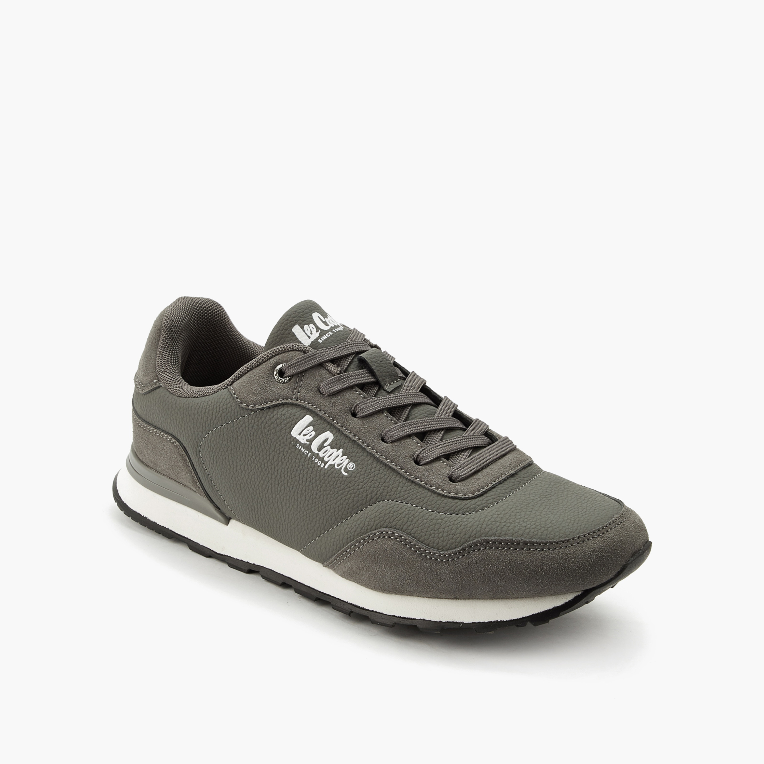 Lee Cooper Men Panelled Lace-Up Ankle Sneakers-men-shoes-sneakers-image-2