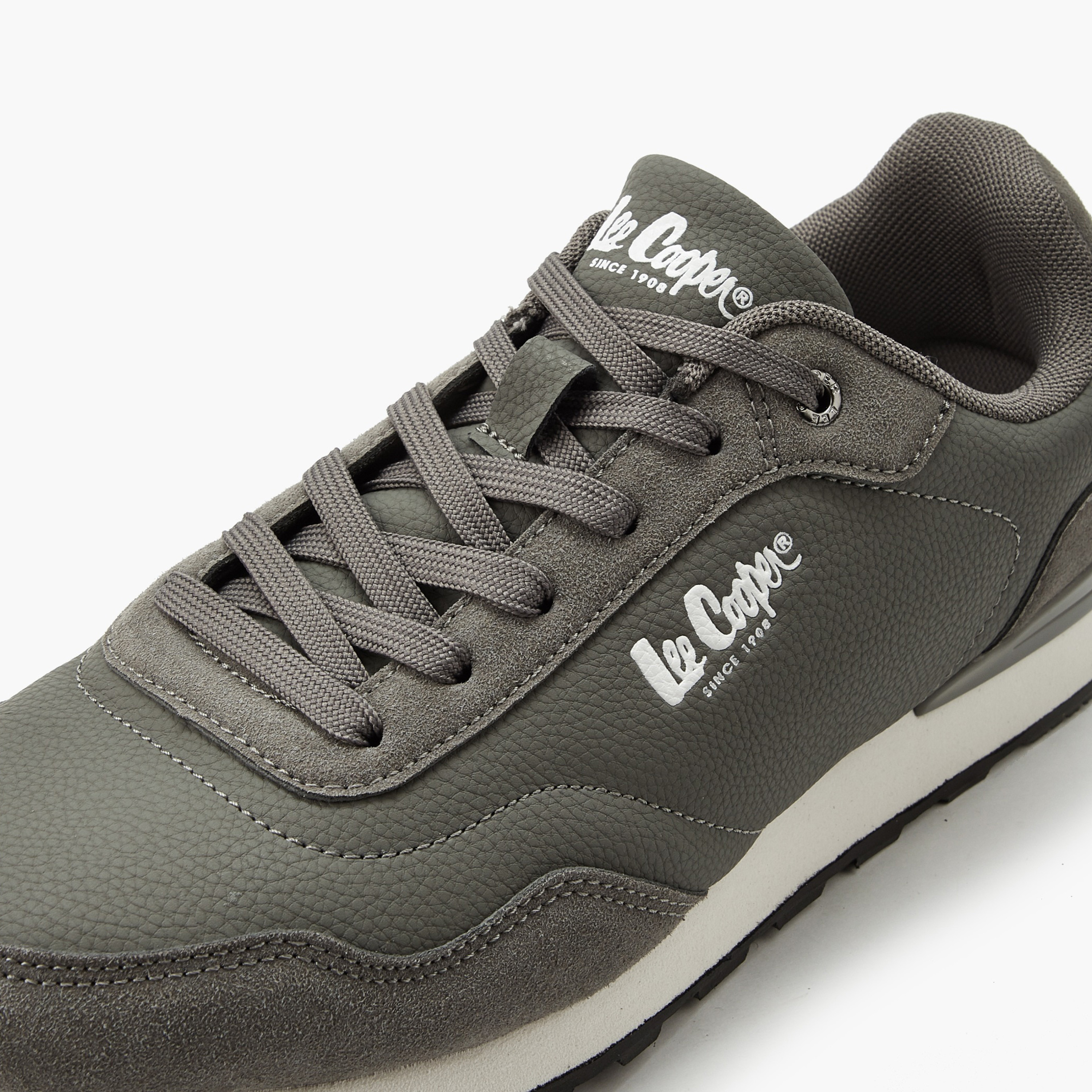 Lee Cooper Men Panelled Lace-Up Ankle Sneakers-men-shoes-sneakers-image-4