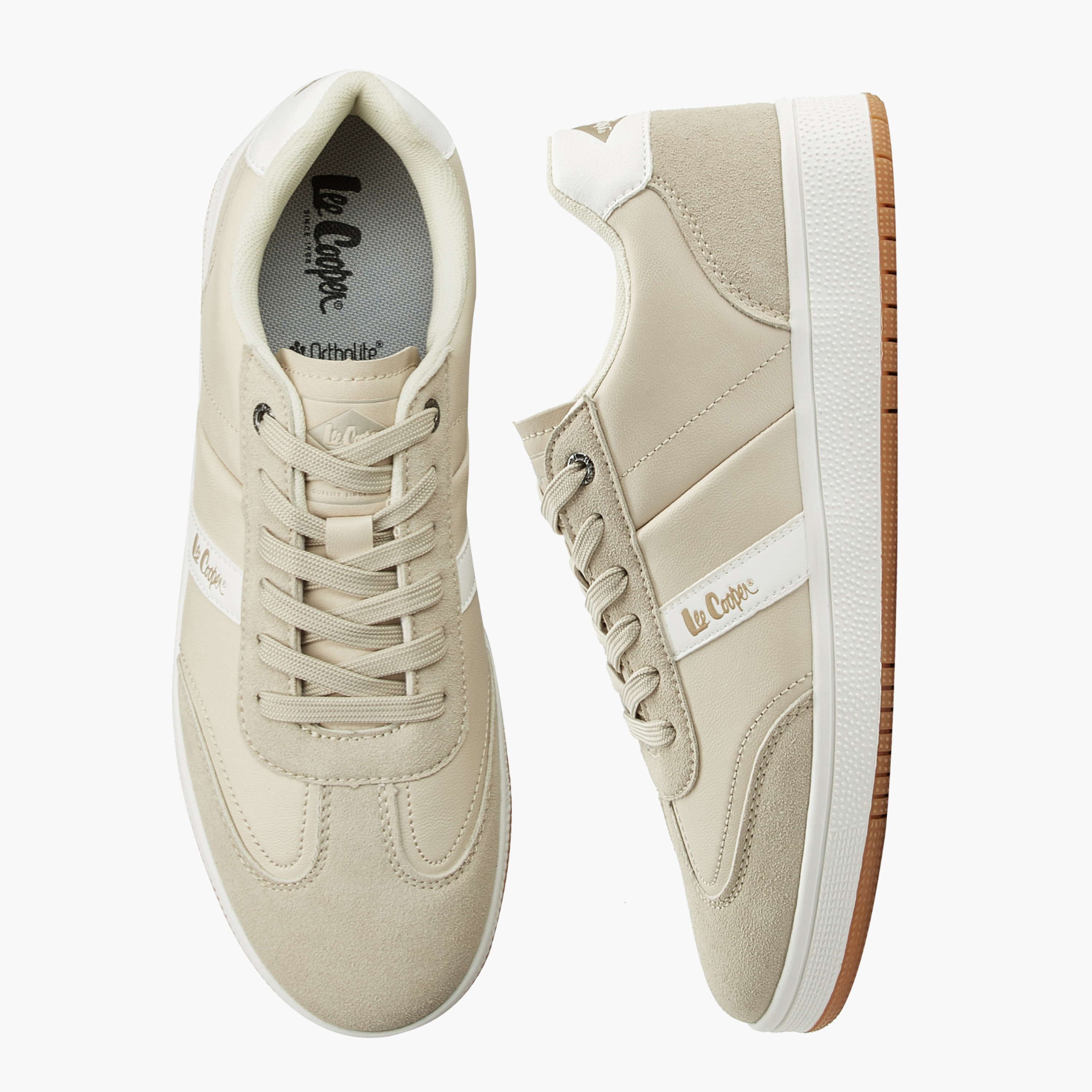 Lee Cooper Men Panelled Lace-Up Ankle Sneakers-men-shoes-sneakers-image-1