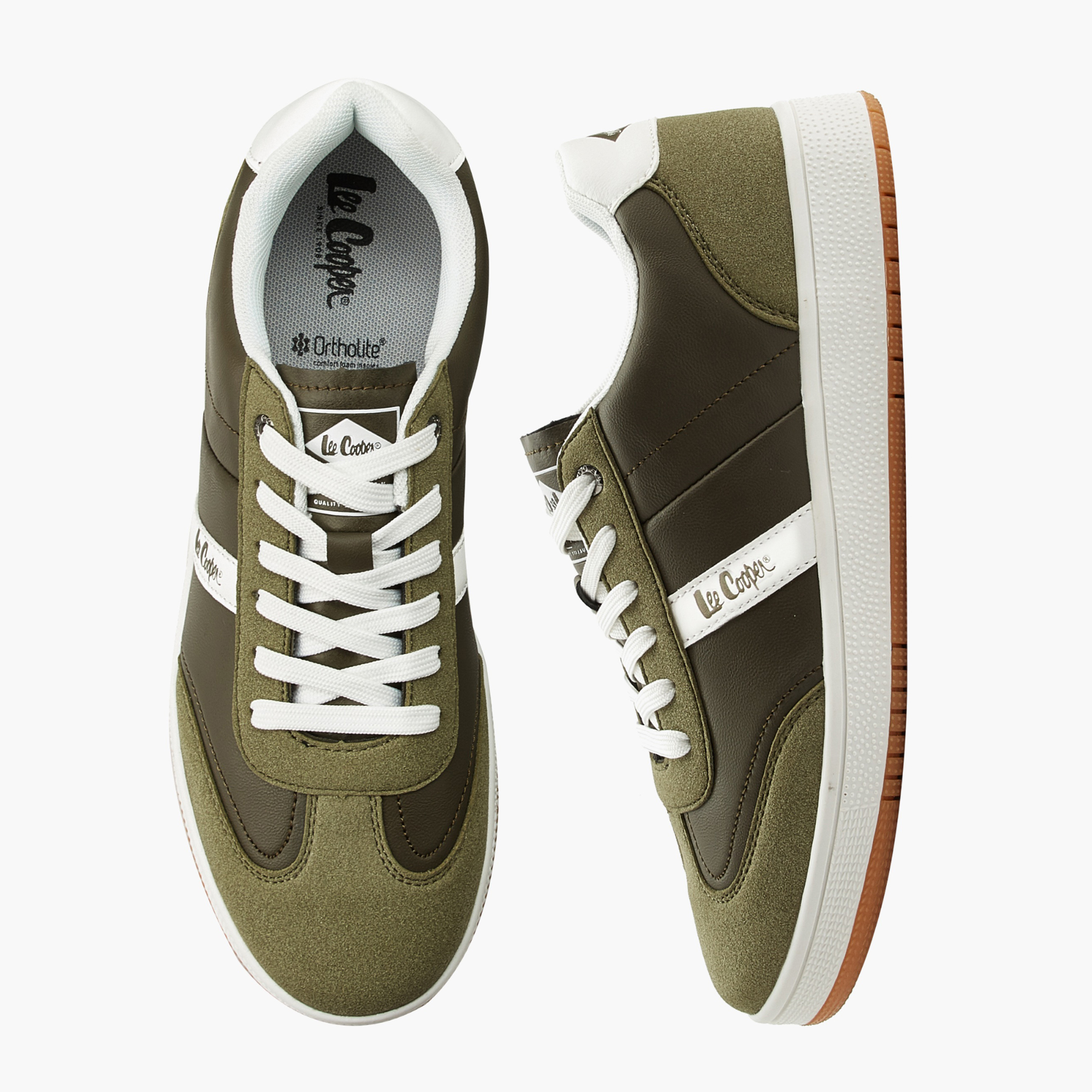 Lee Cooper Men Panelled Lace-Up Ankle Sneakers-men-shoes-sneakers-image-1