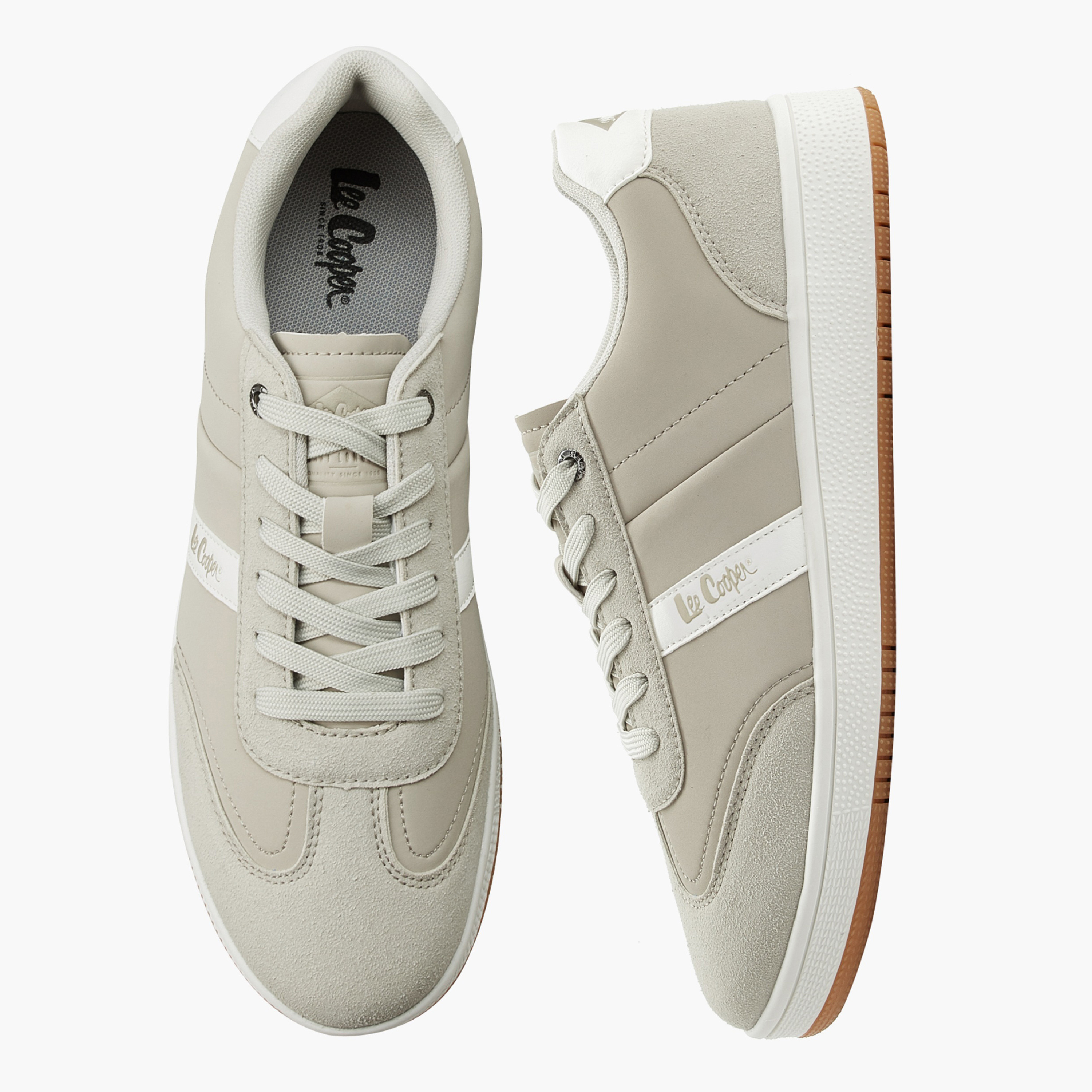Lee Cooper Men Panelled Lace-Up Ankle Sneakers-men-shoes-sneakers-image-1