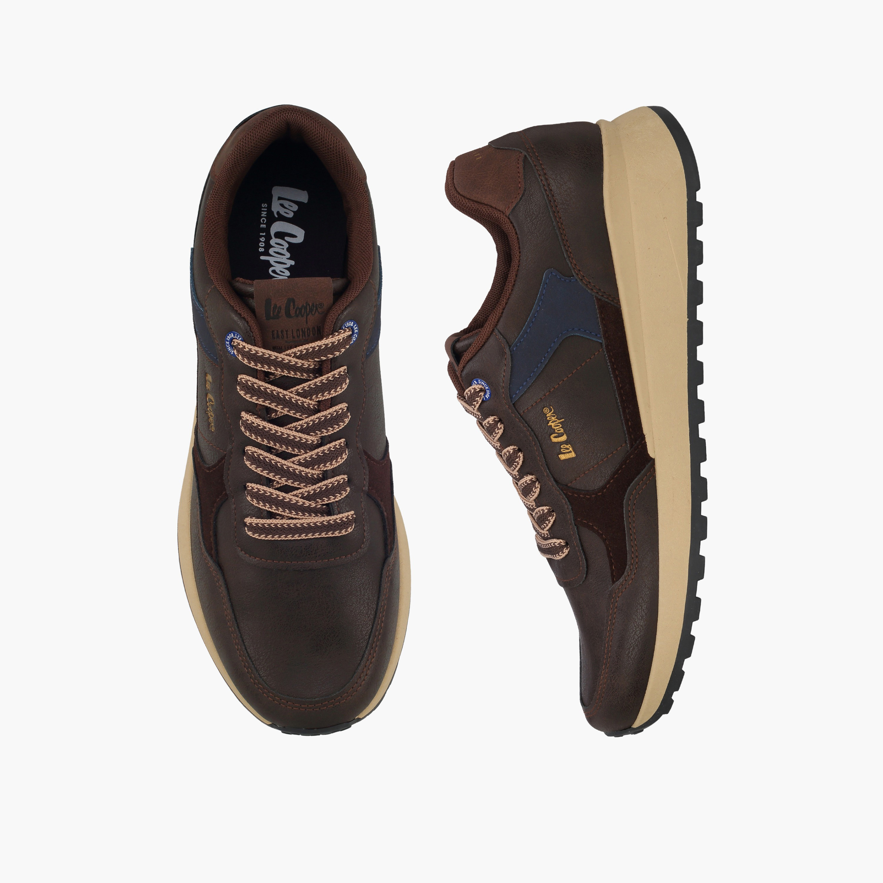 حذاء سنيكرز طول الكاحل برباط للرجال من لي كوبر-men-shoes-sneakers-image-1
