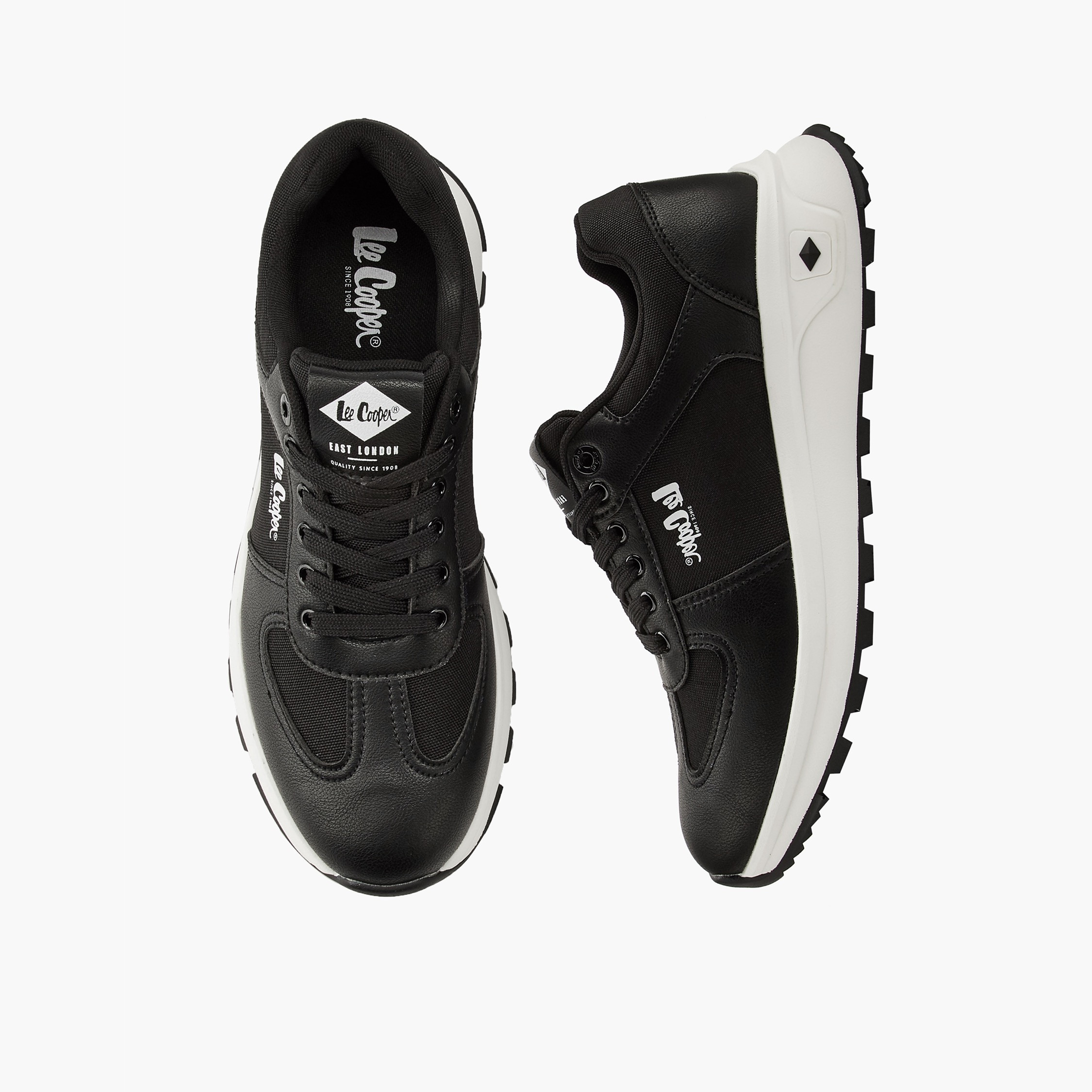 Lee Cooper Men's Panelled Lace-Up Ortholite Sneakers-men-shoes-sneakers-image-1