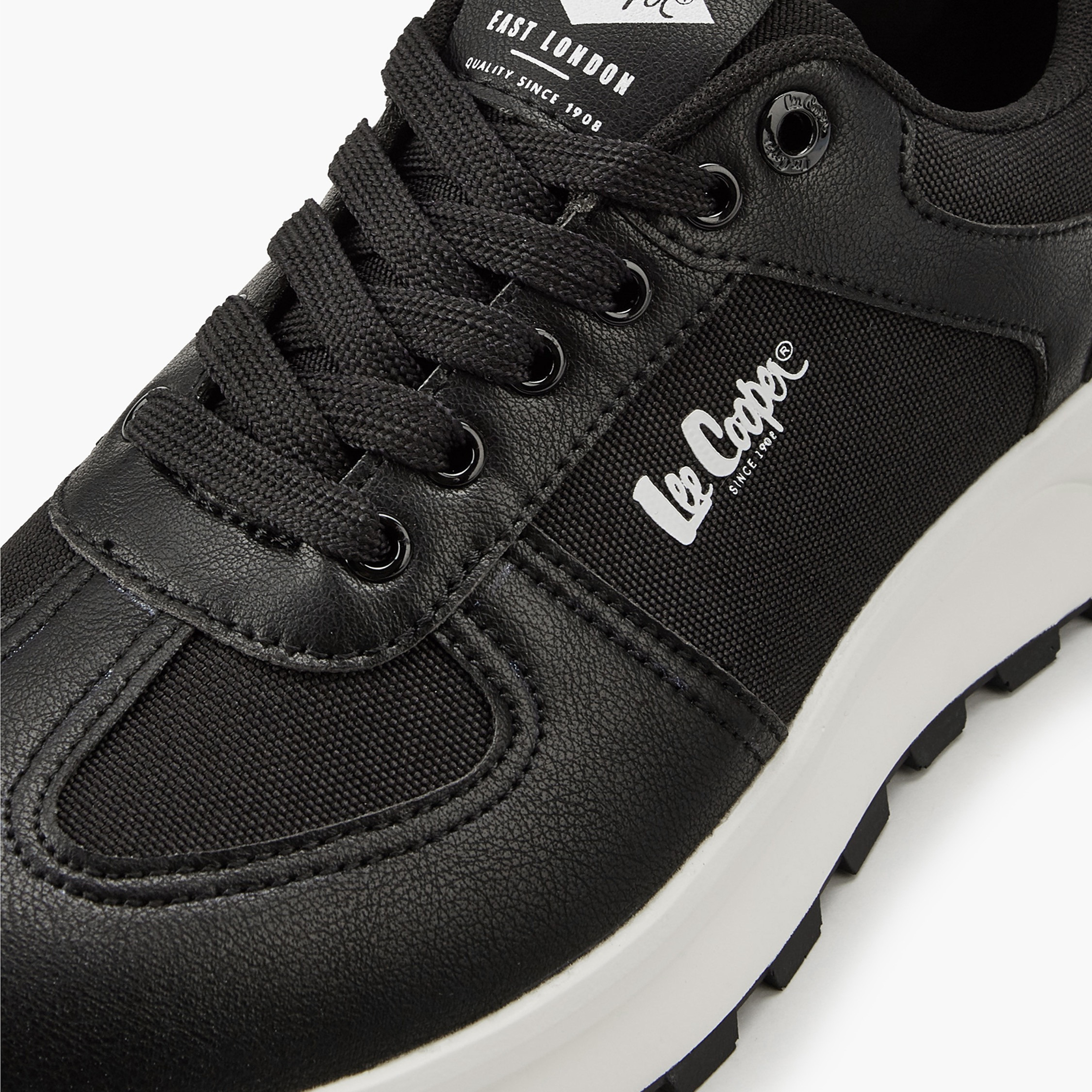 Lee Cooper Men's Panelled Lace-Up Ortholite Sneakers-men-shoes-sneakers-image-4