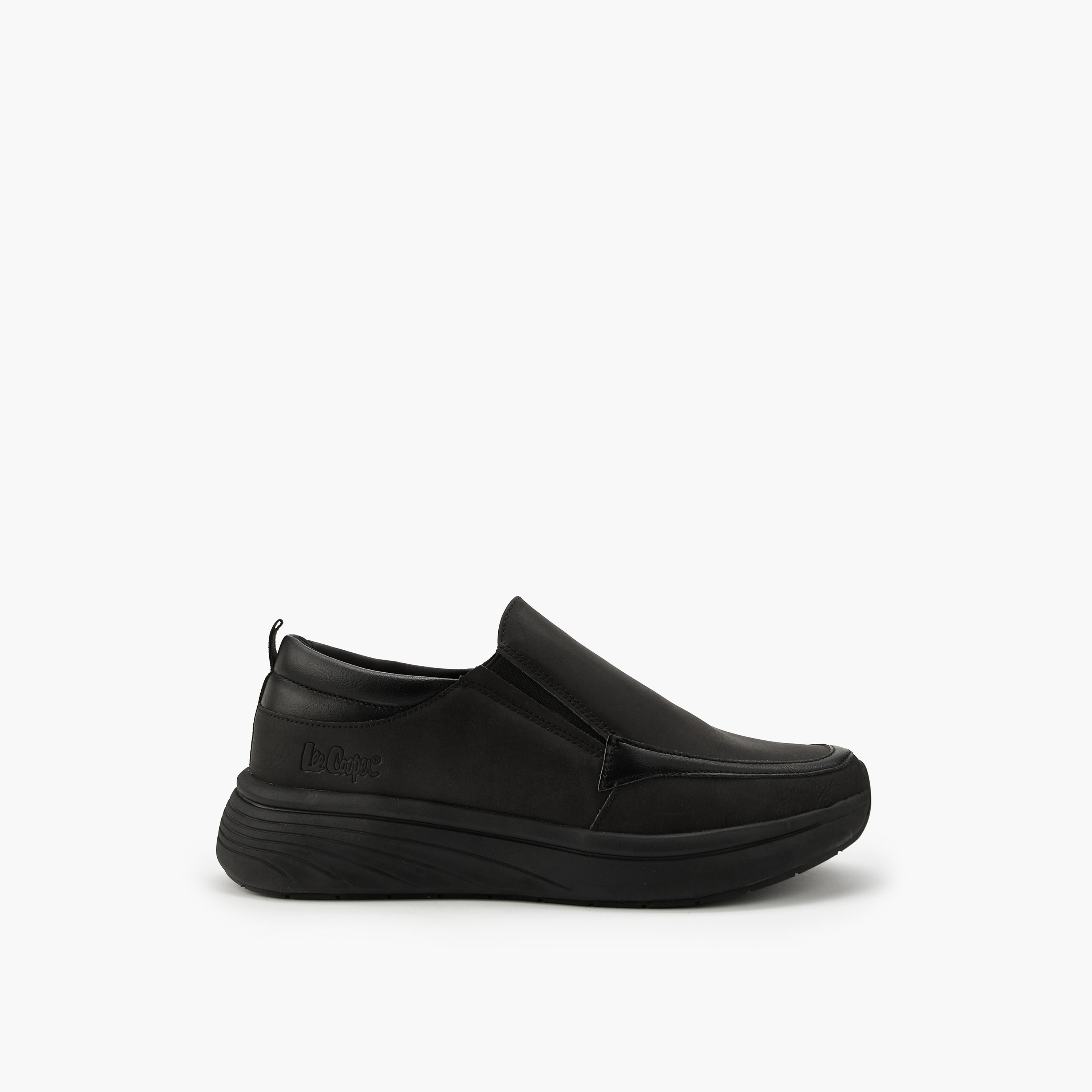Lee Cooper Men's Solid Slip-On Ortholite Loafers-men-shoes-loafersandmoccasins-image-2