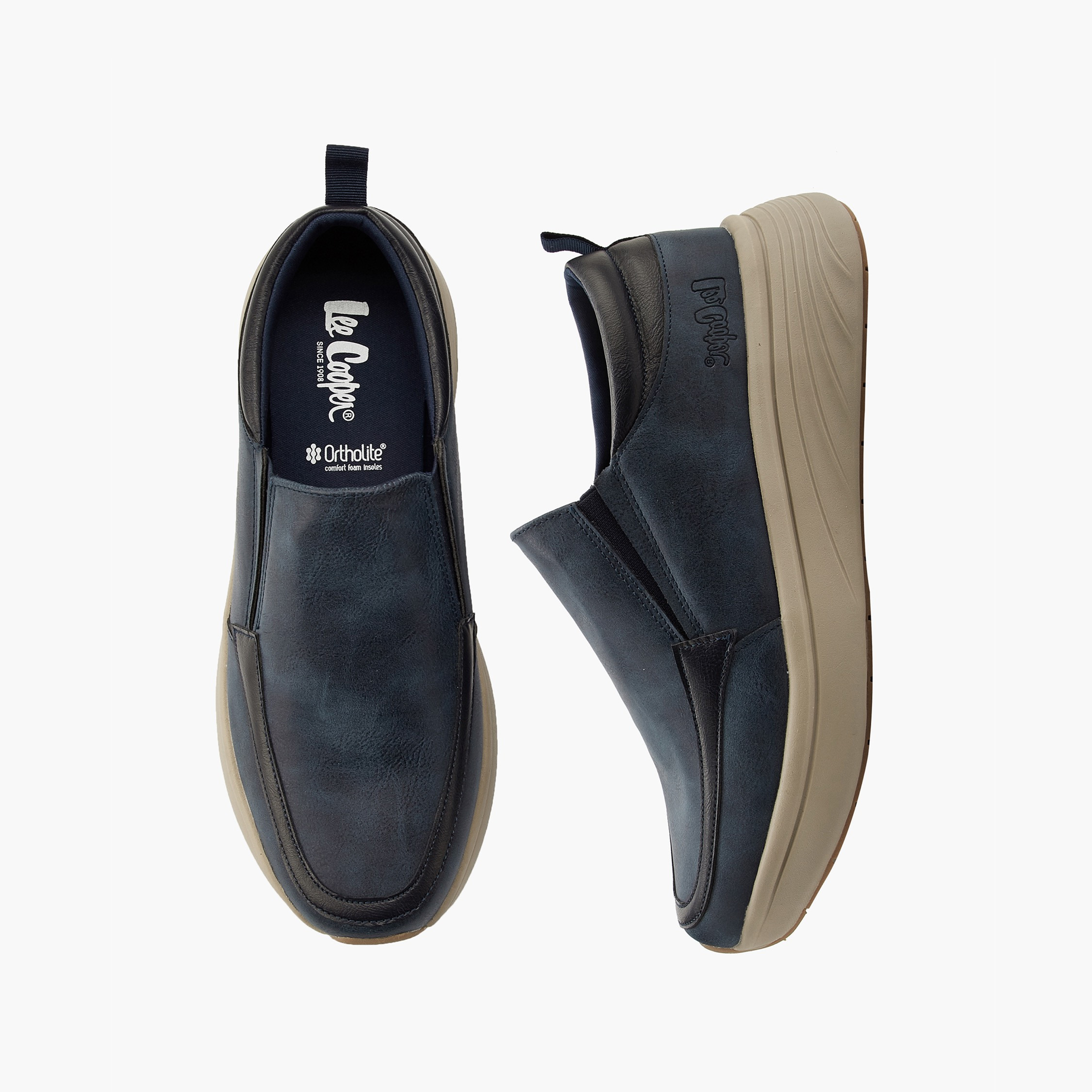 Lee Cooper Men's Solid Slip-On Ortholite Loafers-men-shoes-loafersandmoccasins-image-1
