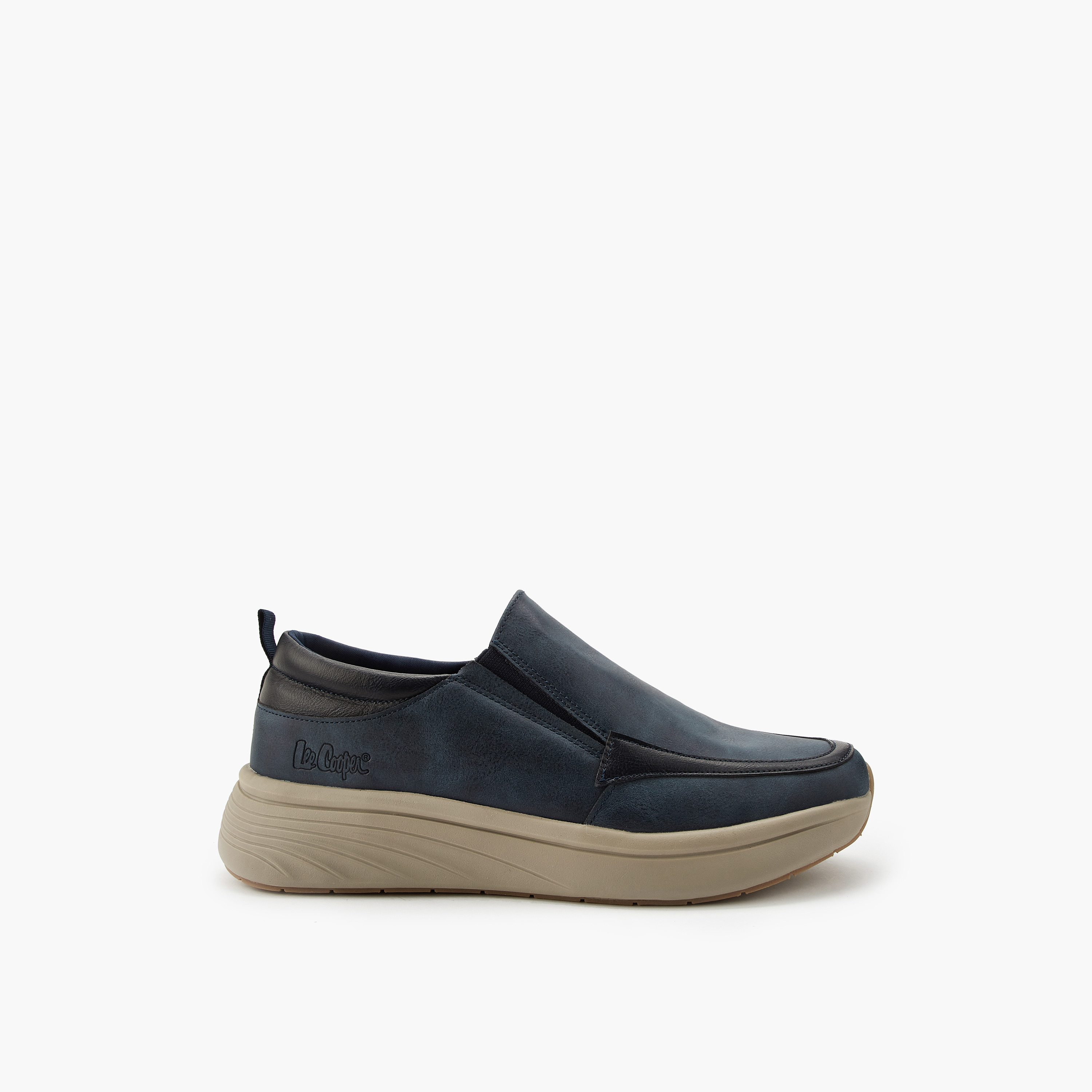 Lee Cooper Men's Solid Slip-On Ortholite Loafers-men-shoes-loafersandmoccasins-image-2