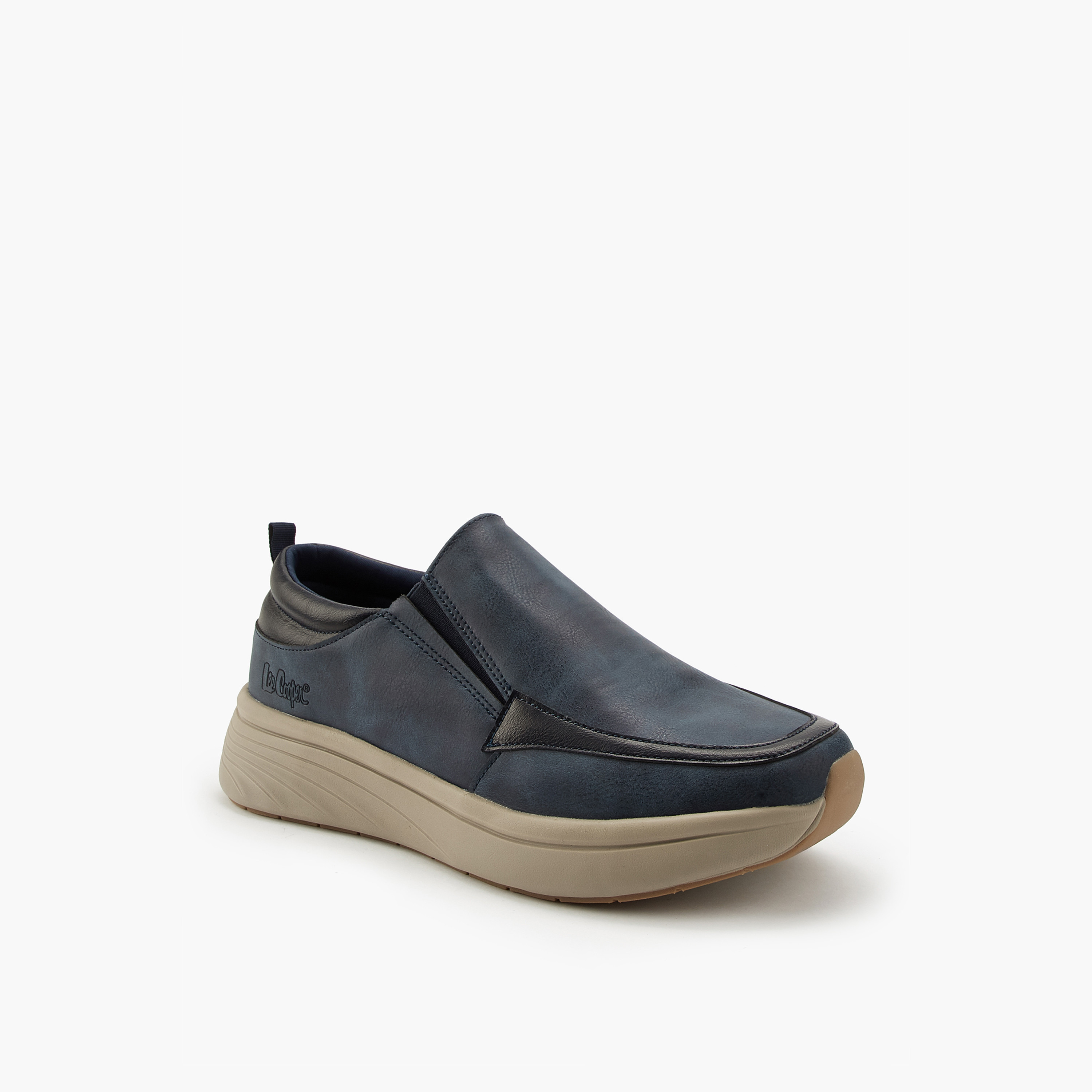 Lee Cooper Men's Solid Slip-On Ortholite Loafers-men-shoes-loafersandmoccasins-image-3