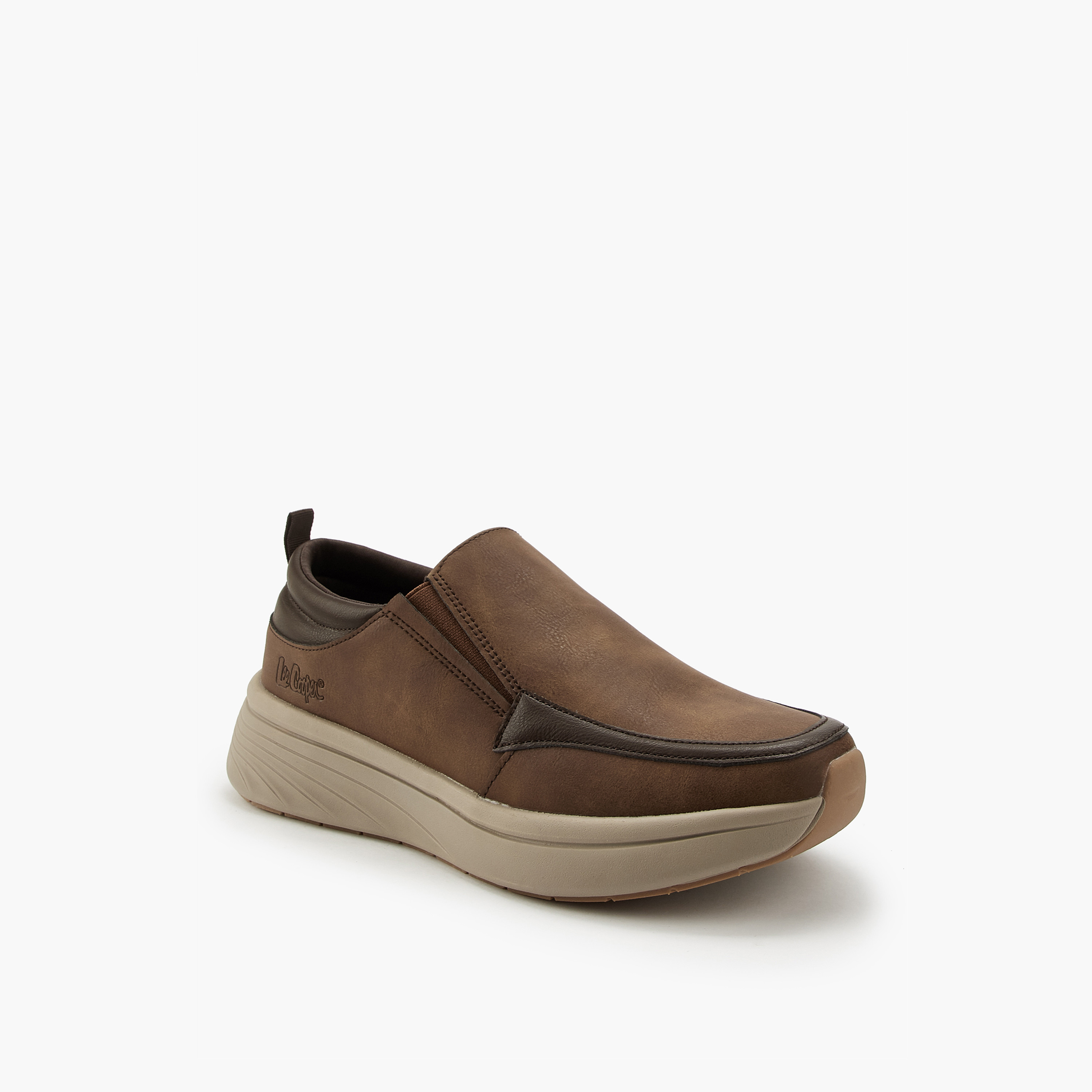 Lee Cooper Men's Solid Slip-On Ortholite Loafers-men-shoes-loafersandmoccasins-image-3