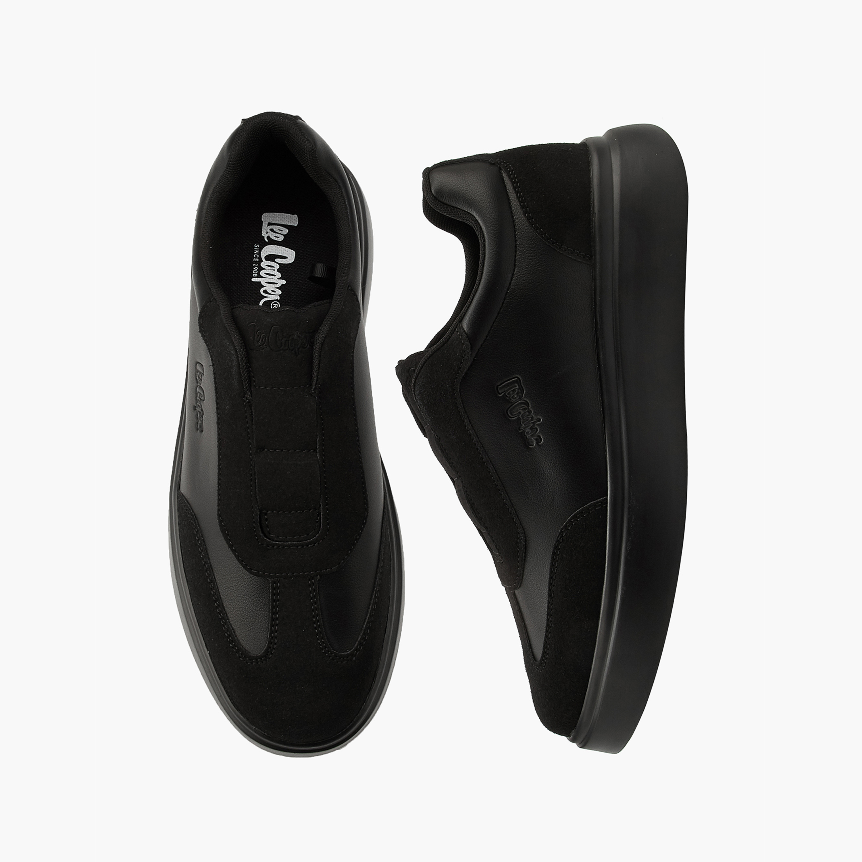 Lee Cooper Men's Panelled Slip-On Ortholite Loafers-men-shoes-loafersandmoccasins-image-1