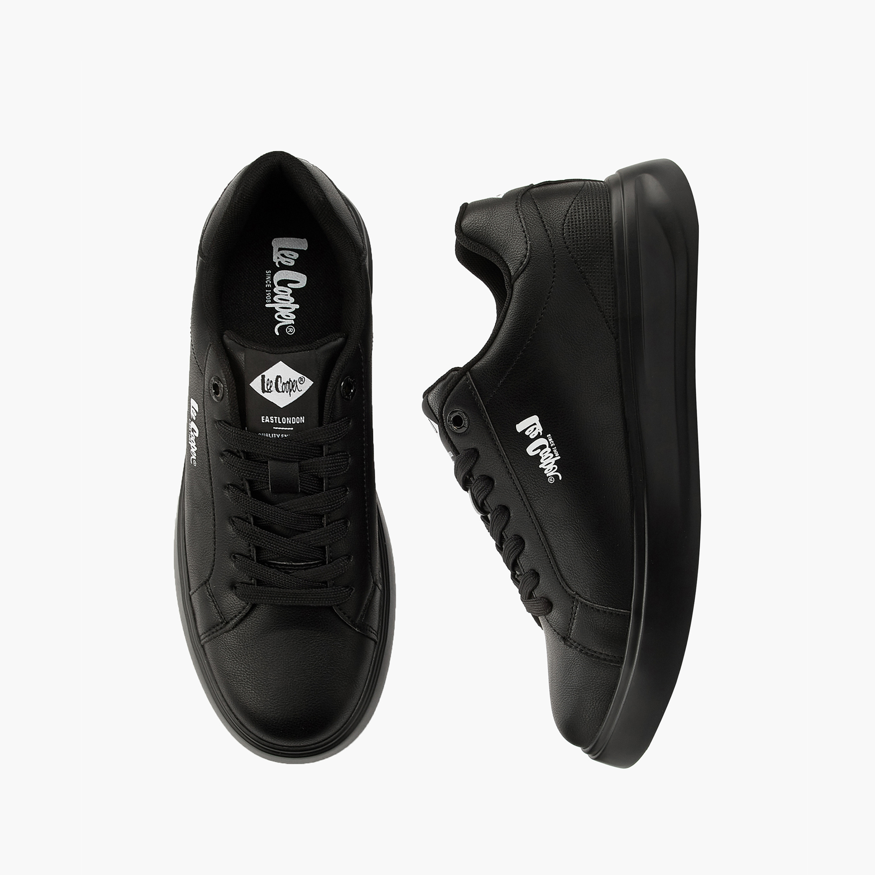Lee Cooper Men's Solid Lace-Up Ortholite Sneakers-men-shoes-sneakers-image-1