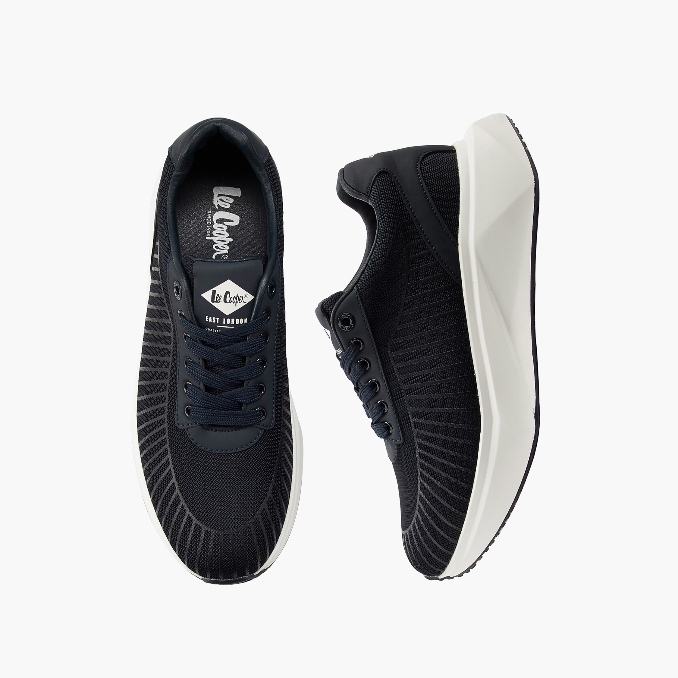 Lee Cooper Men's Panelled Lace-Up Ortholite Sneakers-men-shoes-sneakers-image-1