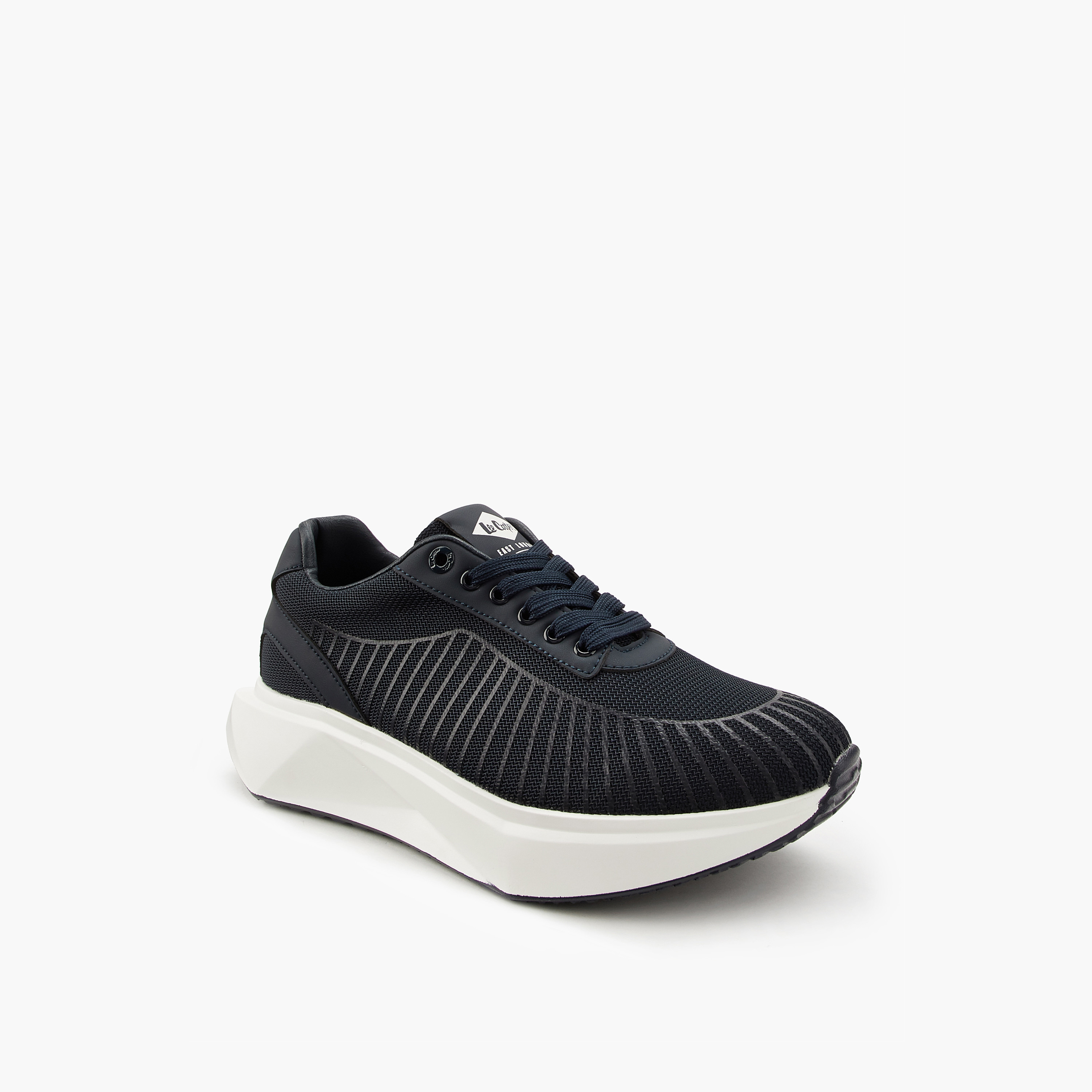 Lee Cooper Men's Panelled Lace-Up Ortholite Sneakers-men-shoes-sneakers-image-3