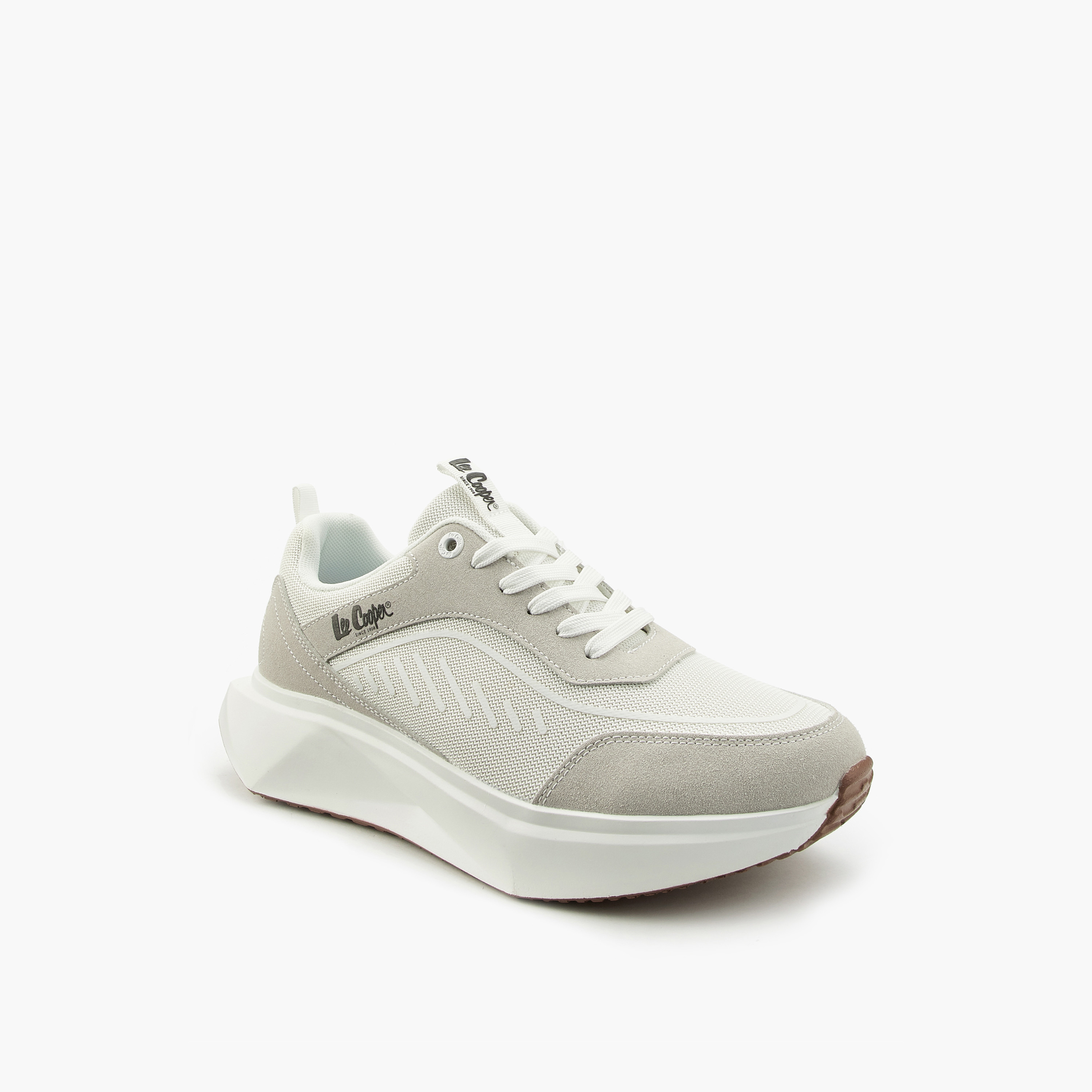 Lee Cooper Men's Panelled Lace-Up Ortholite Sneakers with Pull Tab-men-shoes-sneakers-image-3