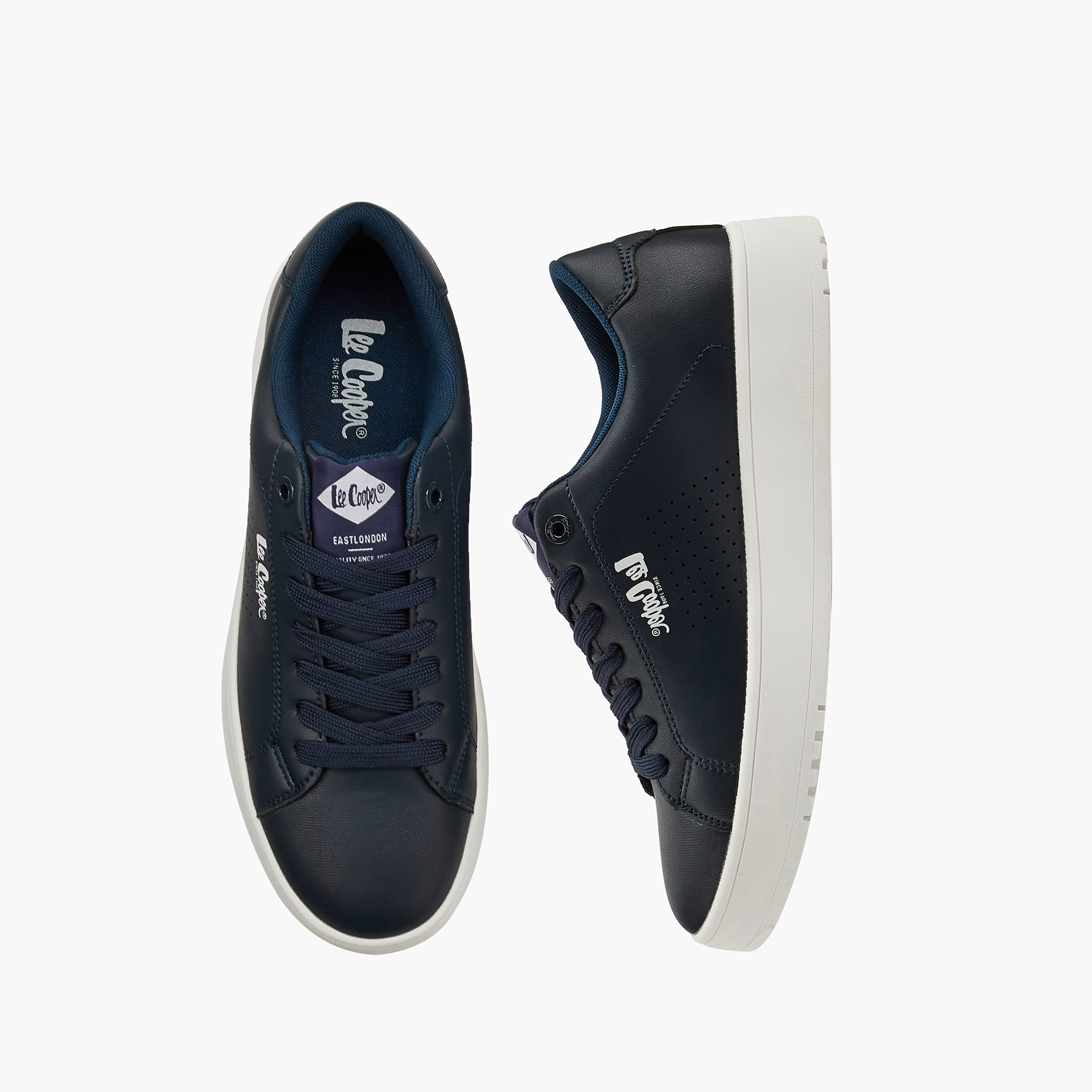 Lee Cooper Men's Perforated Lace-Up Ortholite Sneakers-men-shoes-sneakers-image-1