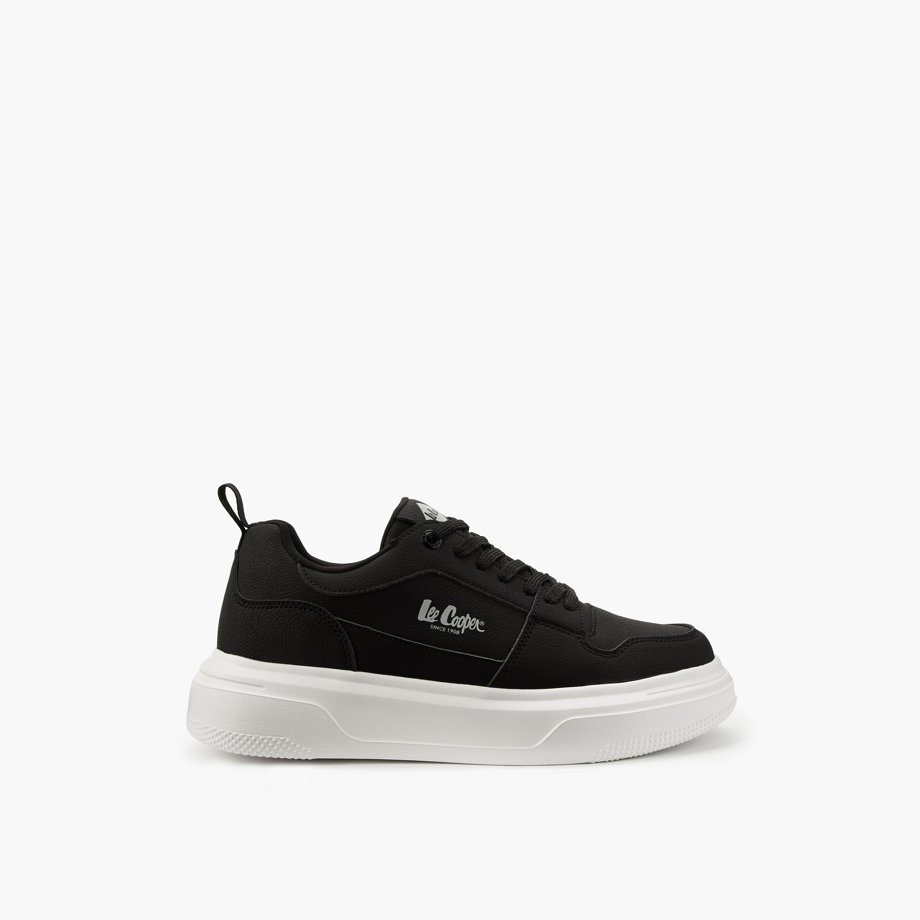 Lee Cooper Men's Panelled Lace-Up Ortholite Sneakers with Pull Tab-men-shoes-sneakers-image-2