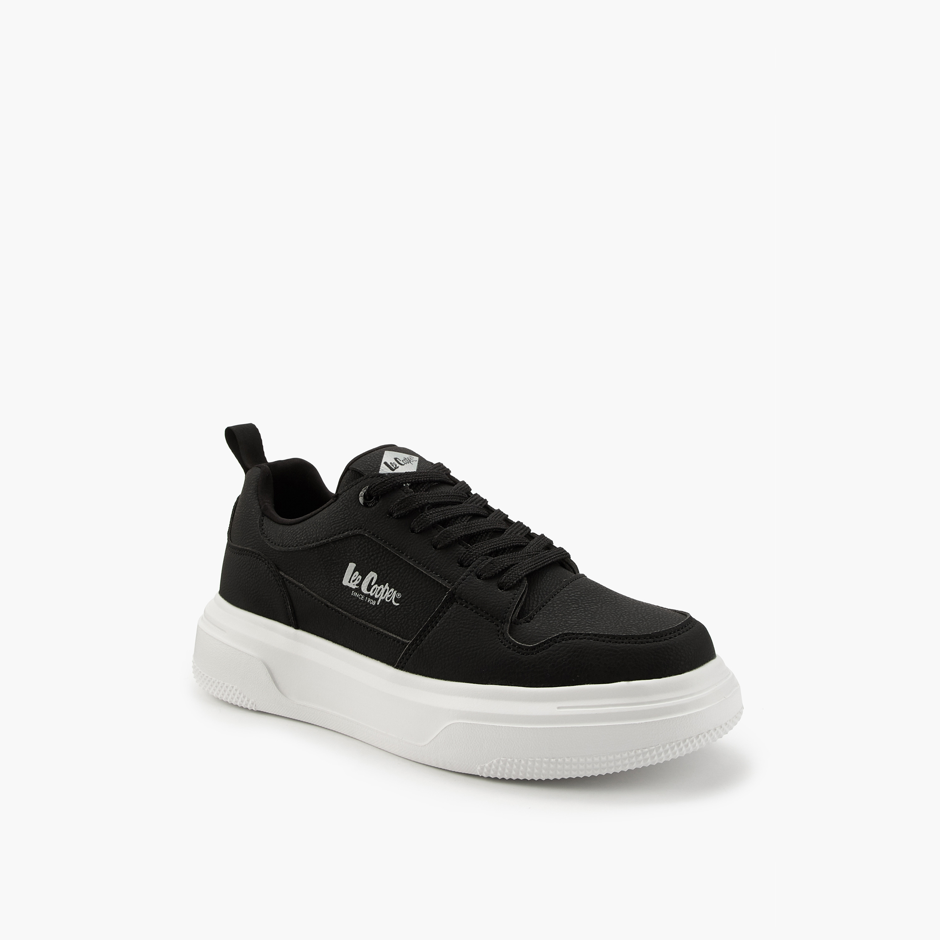 Lee Cooper Men's Panelled Lace-Up Ortholite Sneakers with Pull Tab-men-shoes-sneakers-image-3