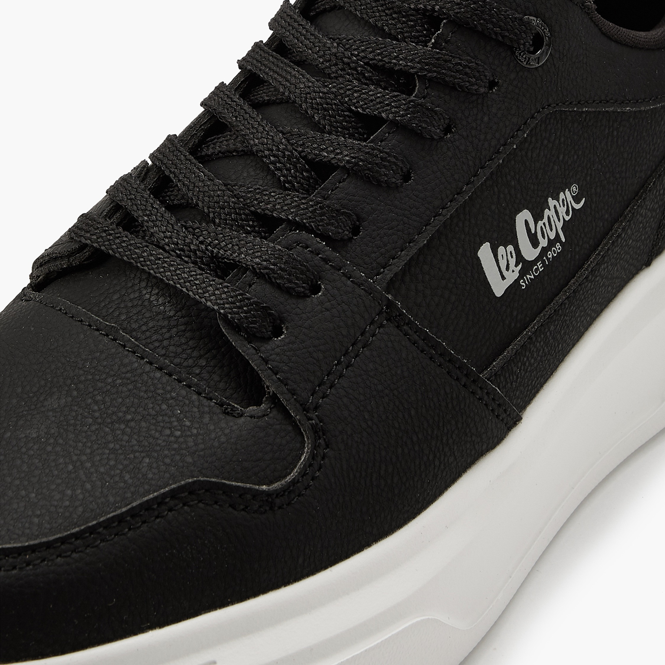 Lee Cooper Men's Panelled Lace-Up Ortholite Sneakers with Pull Tab-men-shoes-sneakers-image-4