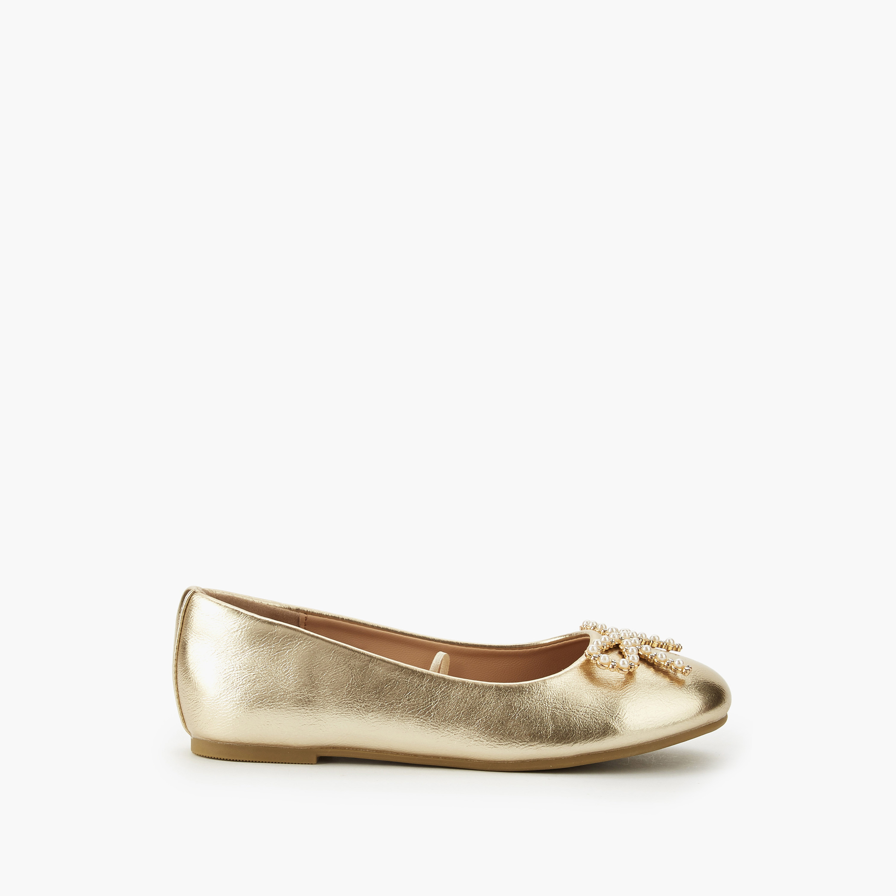 Celeste Girls Embellished Bow Ballerina Shoes-girls-shoes-ballerinas-image-2