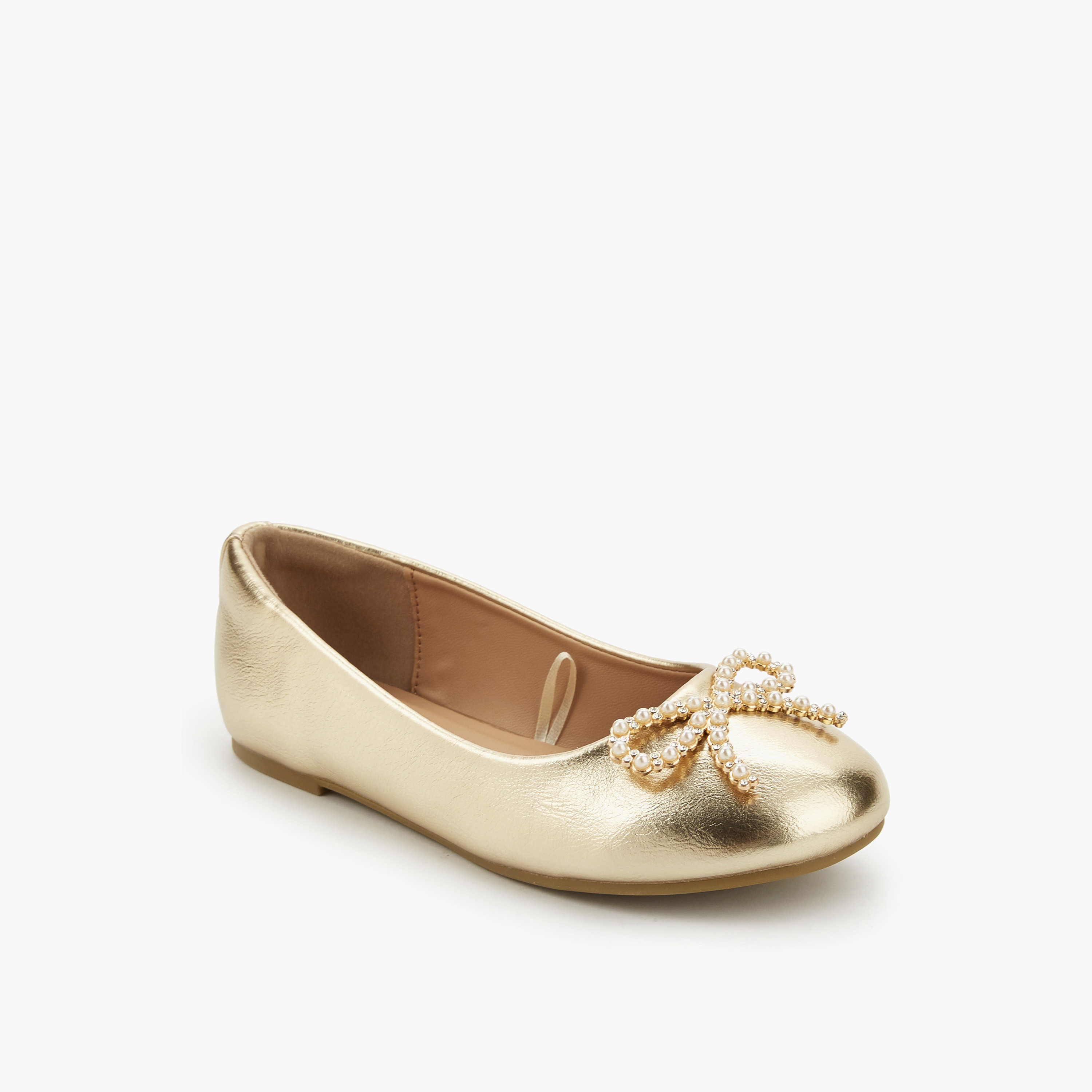 Celeste Girls Embellished Bow Ballerina Shoes-girls-shoes-ballerinas-image-3